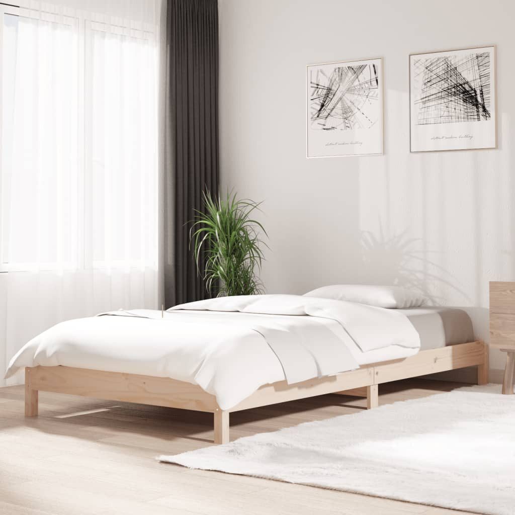 vidaXL Stapelbett, 75x190 cm Massivholz Kiefer