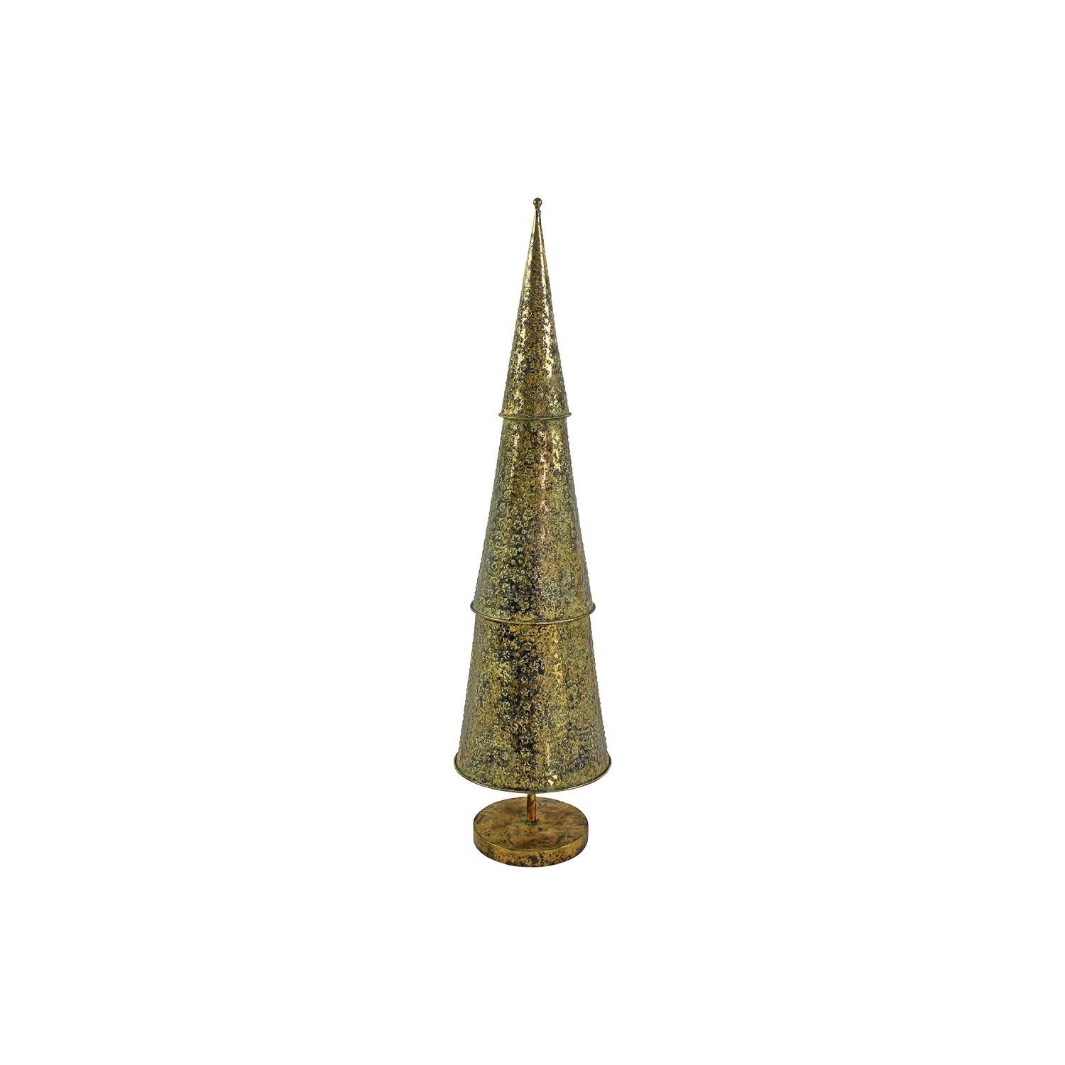 Werner Voß Weihnachtsfigur Metalltanne mit Sternen - gold - Höhe 107 cm