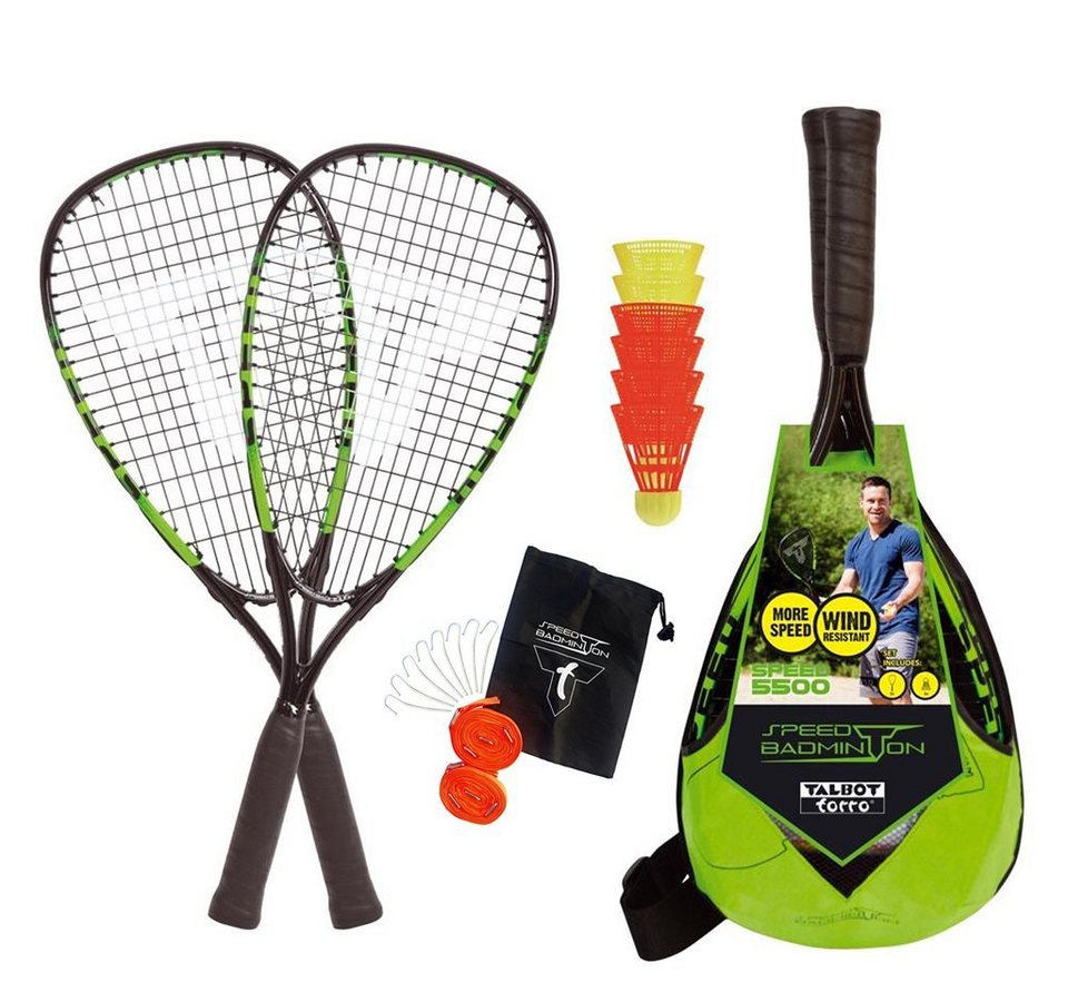 Speed-Badmintonschläger Set + Speed-Badminton Line 5500 Talbot-Torro Speed Court