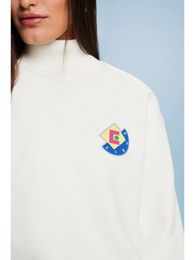 Esprit Sweatshirt Logo-Sweatshirt mit Stehkragen (1-tlg)