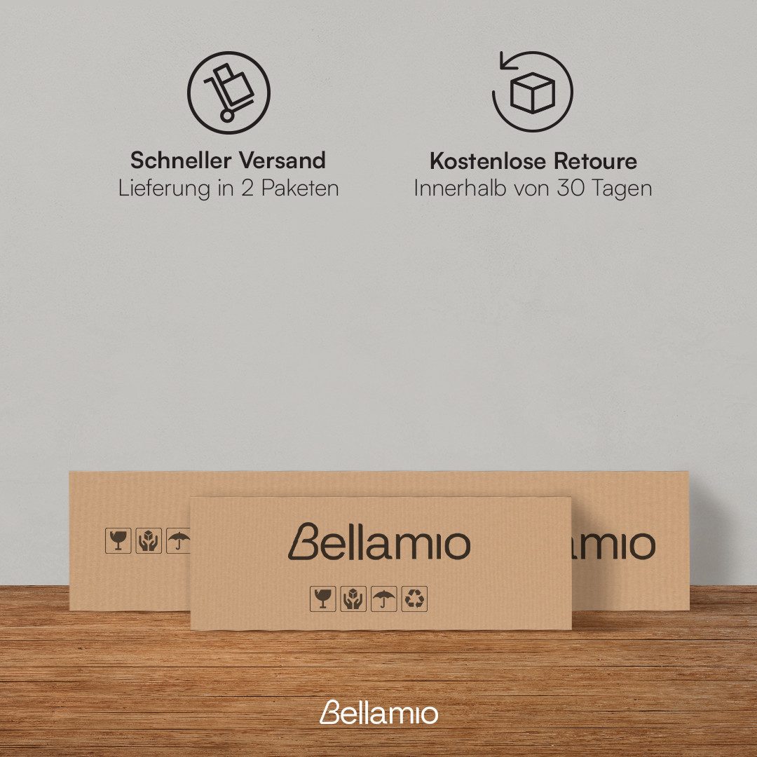 Bellamio Mehrzweckschrank Apol, Hochschrank aus Holz, Aufbewahrungsschrank (Weiß) Aktenschrank mit 2 Türen & 5 Fächern, robust & kratzfest – Bild 4 von 5