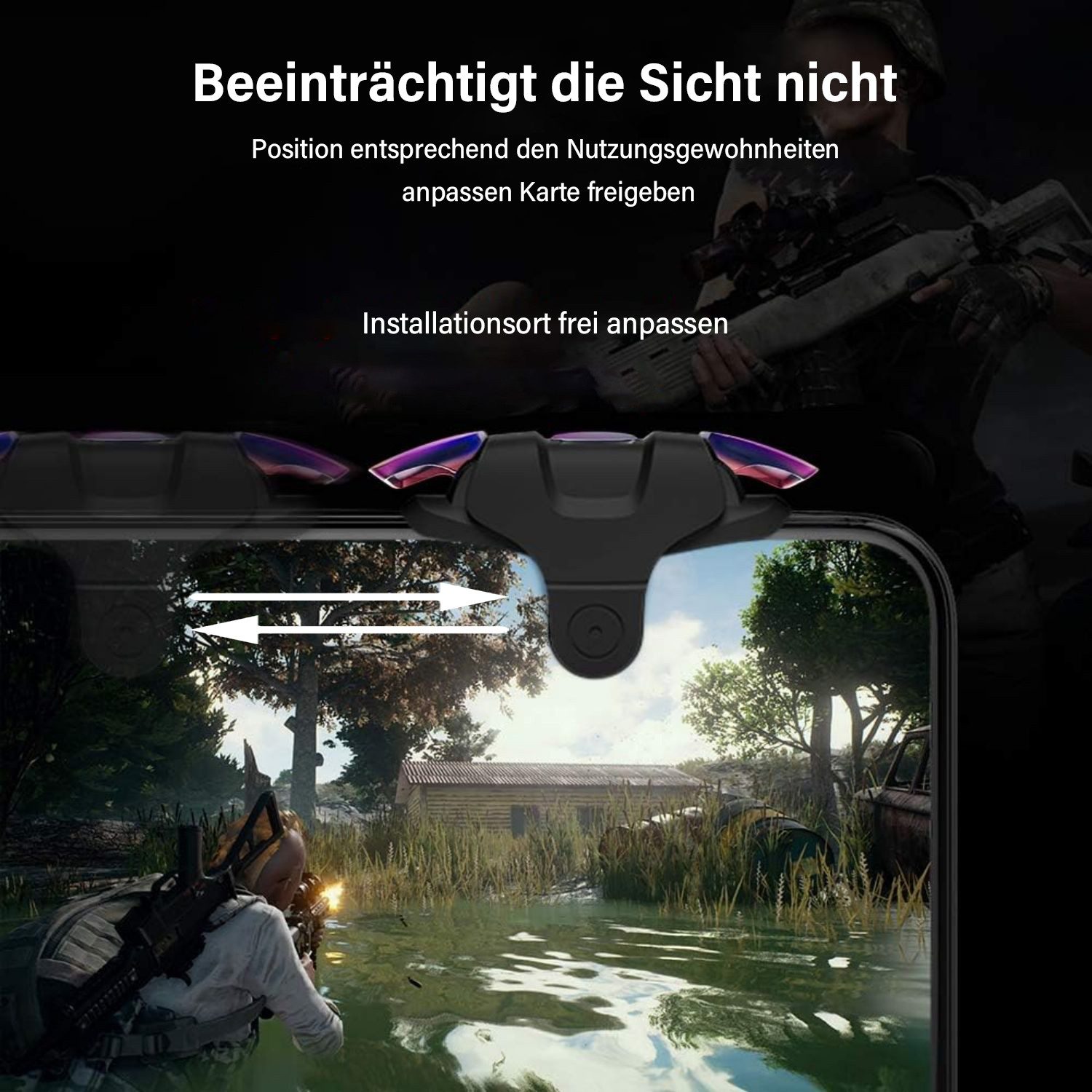 MOPUEA Controller-Halterung Mobile Gaming-Trigger, L1R1-Rüstungsstil, farbenfroher Gaming-Trigger, (1-tlg)