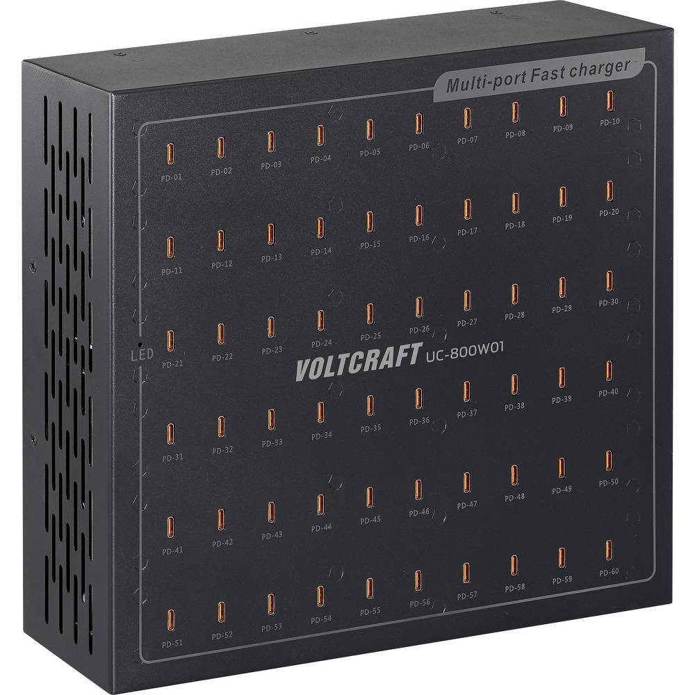 VOLTCRAFT UC-800W01 USB Ladegerät 800 W USB-C® USB PD Schwarz Innenbereich USB USB-Ladegerät (USB Power Delivery (USB-PD)