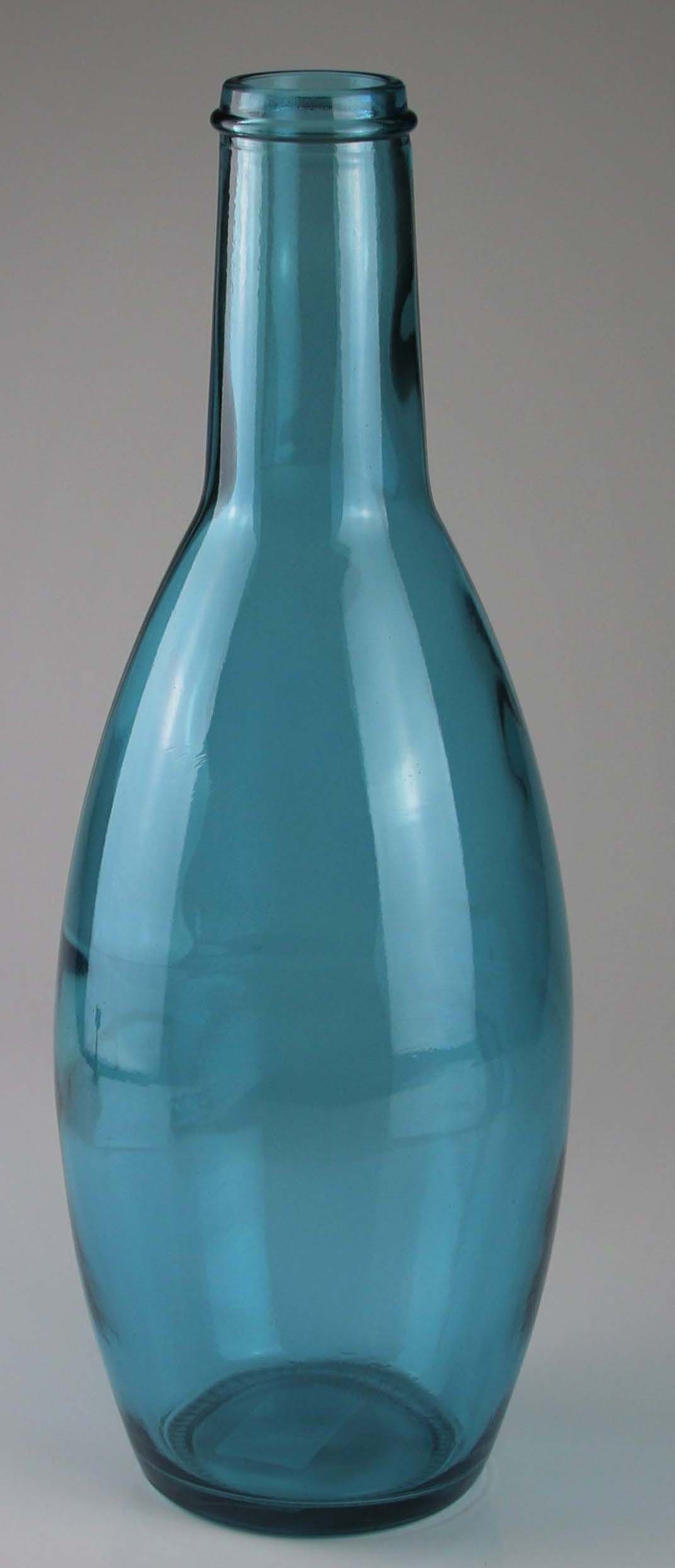 Design AM blau 45 mundgelasen, Bodenvase, Höhe cm