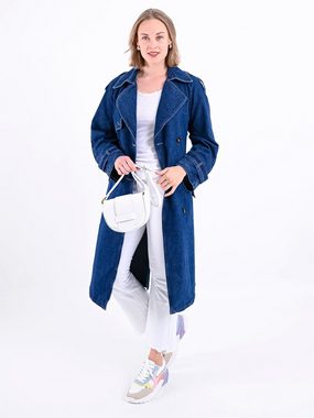 MODAFEIN Trenchcoat Jeans Dunkelblau