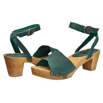 Sanita Wood-Yara Square Flex Sandal Sandale Dark Green Sandale