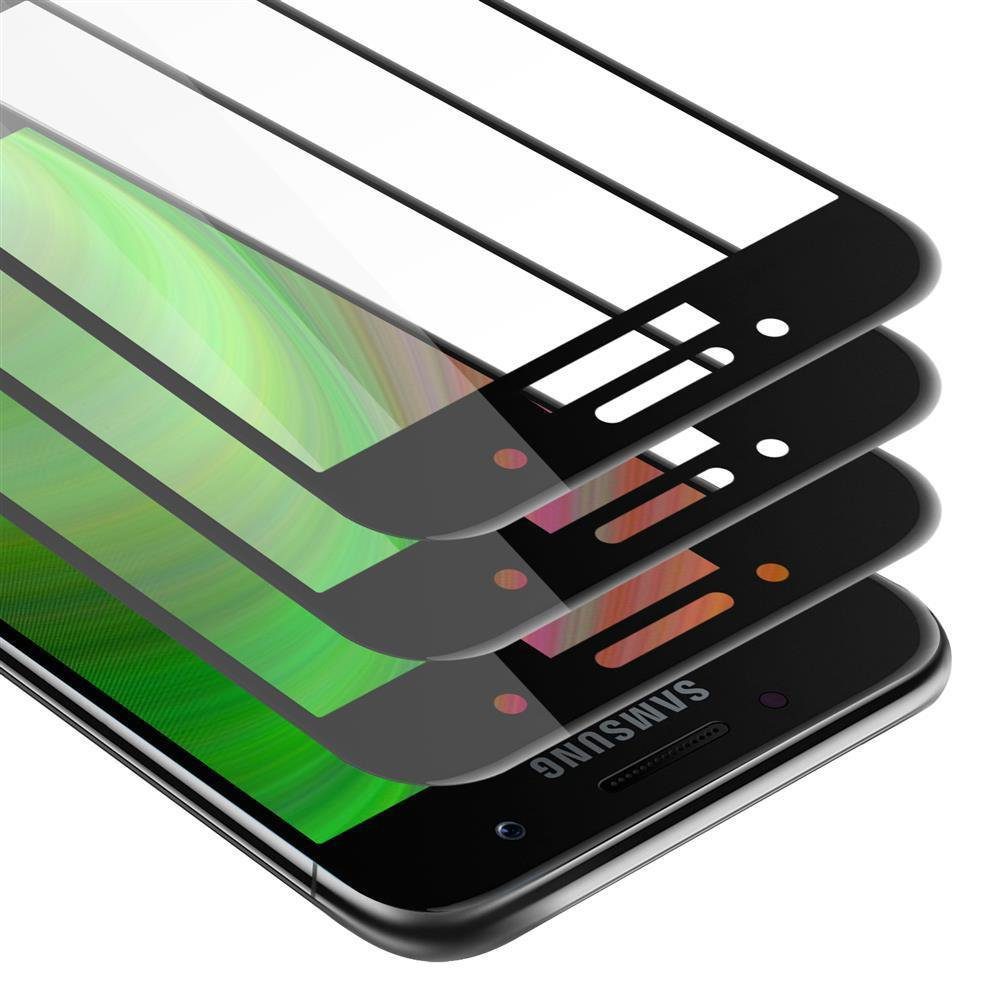 Cadorabo Schutzfolie 3er Pack Fullc. Tempered, (Samsung Galaxy A3 2017,  3-St), 3x Vollbild Schutzglas Panzer Folie (Tempered) Display-Schutzglas