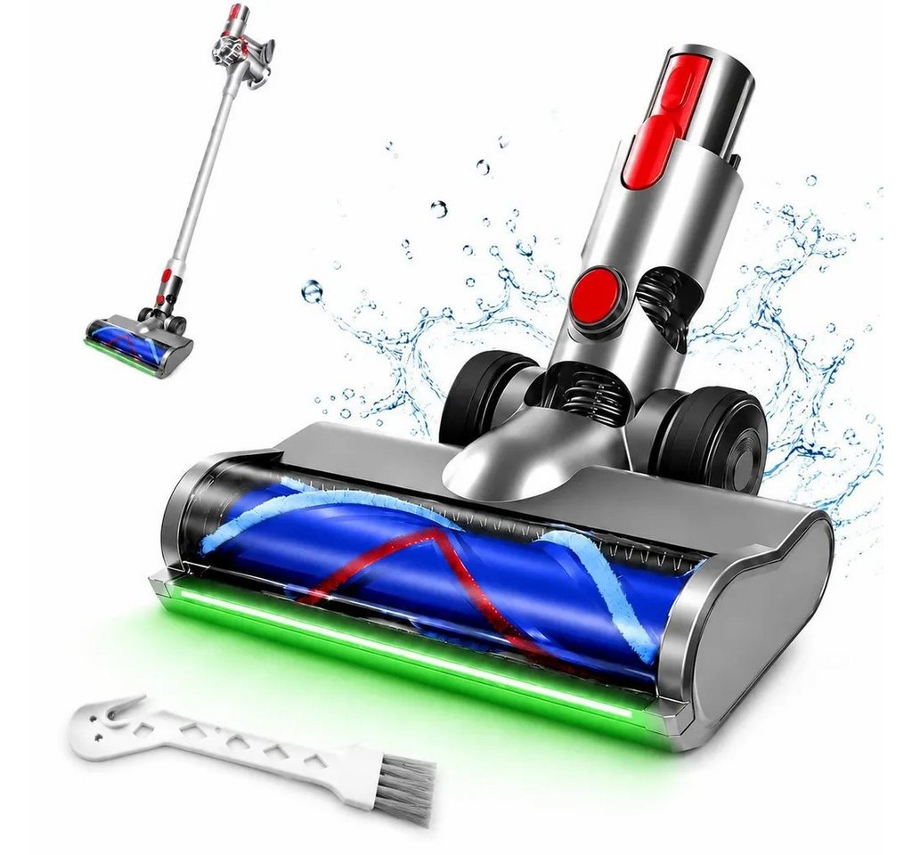 ANTCOOL Staubsaugerdüsen-Set Bodendüse für Dyson V7 V8 V10 V11 V15, Turbinenbürste, grüne LED