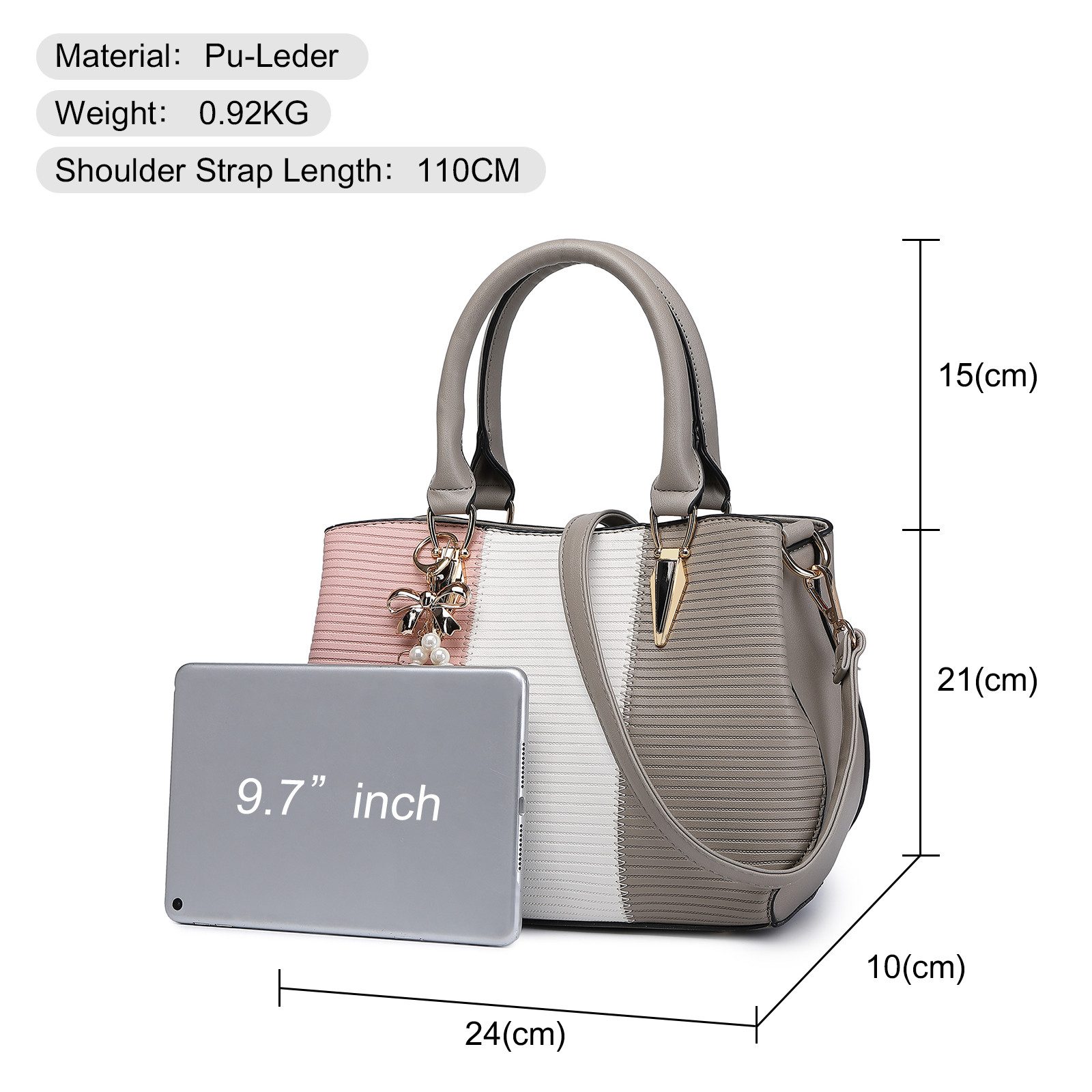 Miss Lulu Henkeltasche Handtasche Damen Mittelgroß günstig online kaufen