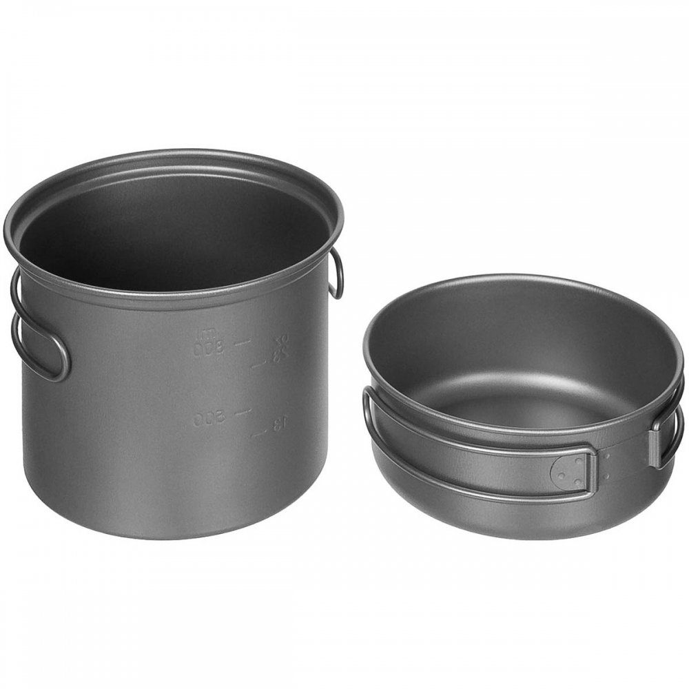 FoxOutdoor Kochtopf Kochgeschirr, Titan, Topf, Pfanne, (Set)