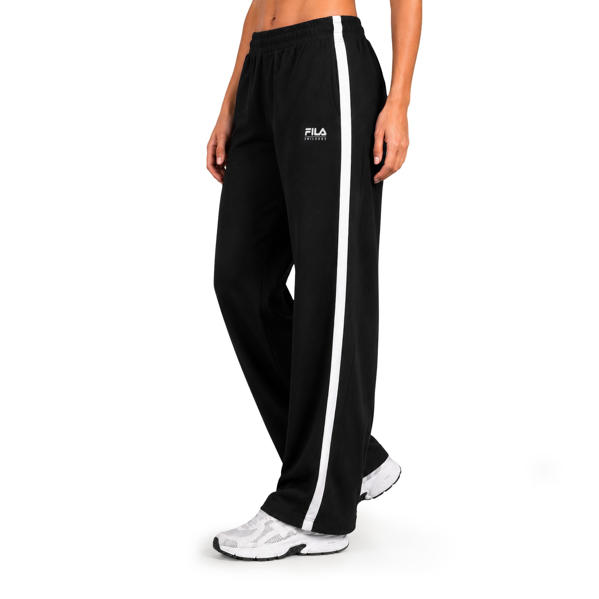 Smilodox Jogginghose Alassio Damen, Fila Oversize Sweatpants, Tunnelzug, Freizeit & Sport Wide Leg, Relax Fit, Athleisure, Gymwear, Logo-Detail