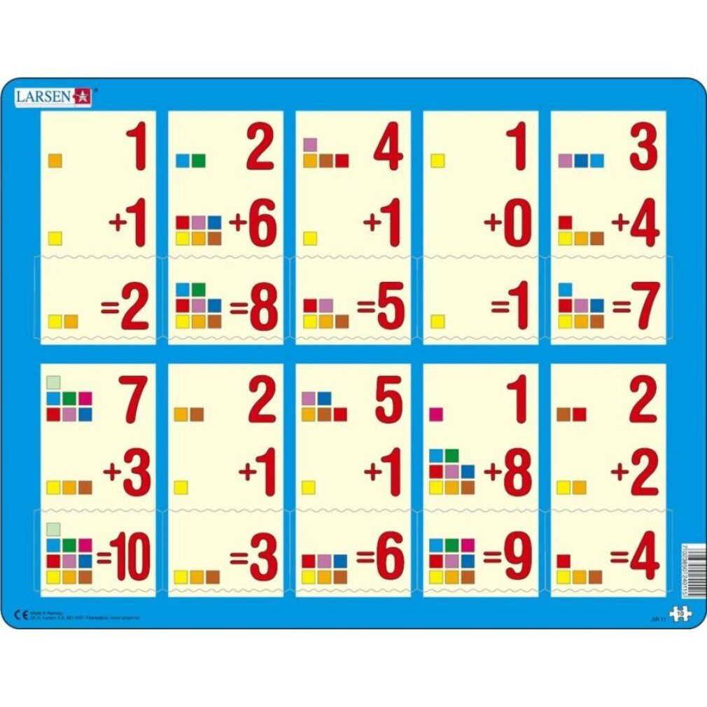 Larsen Puzzle Puzzle Addieren bis zu zehn 10 Teile, Puzzleteile