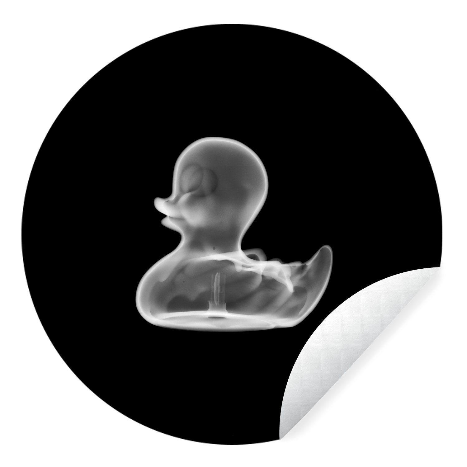 MuchoWow Wandsticker Röntgenbild einer Badeente (1 St), Tapetensticker Selbstklebend, Wandbild Wohnzimmer, 80x80 cm