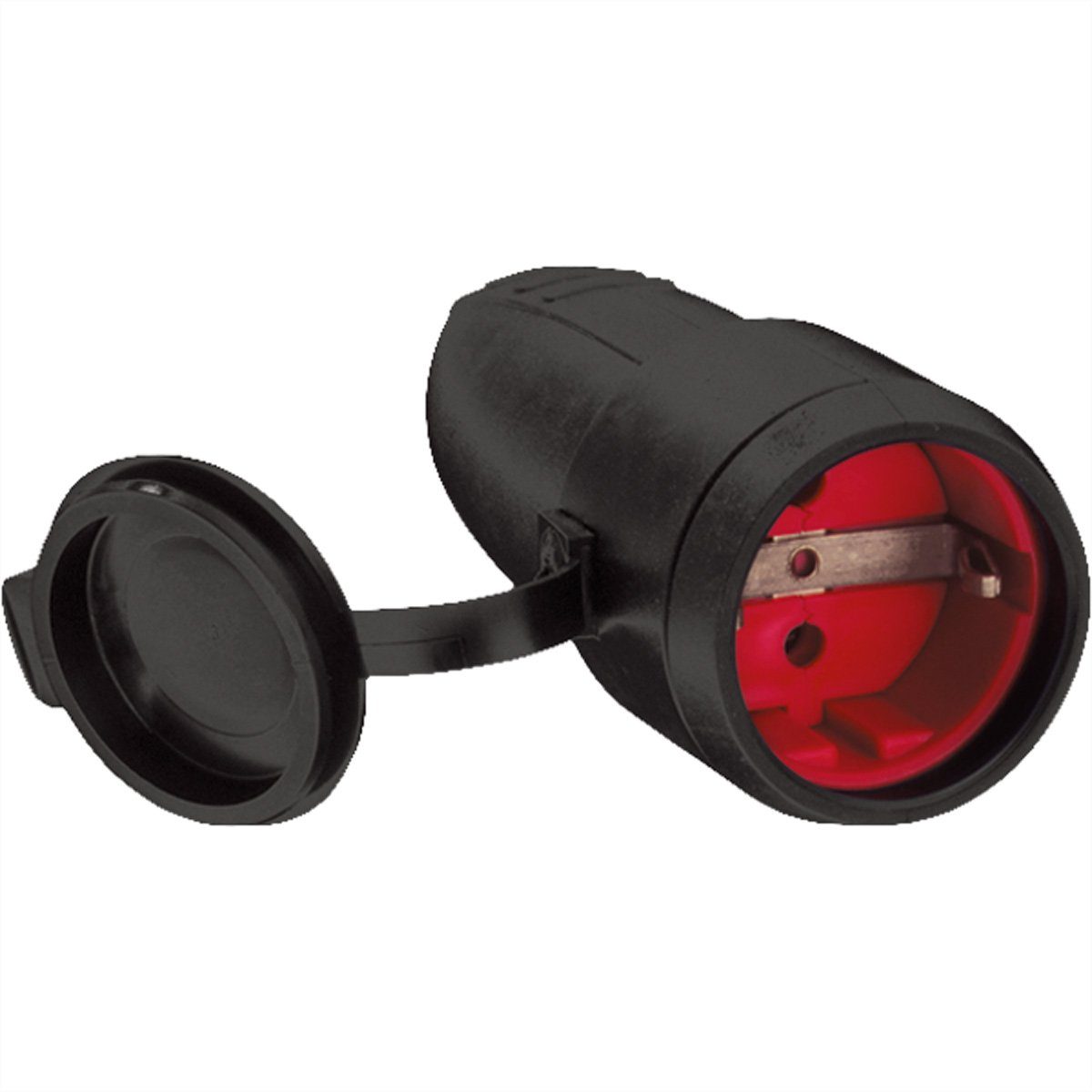 Bachmann Gummikupplung schwarz Stromadapter, 0 cm, Gummi-Kupplung, schwarz mit Deckel IP44, 919.176