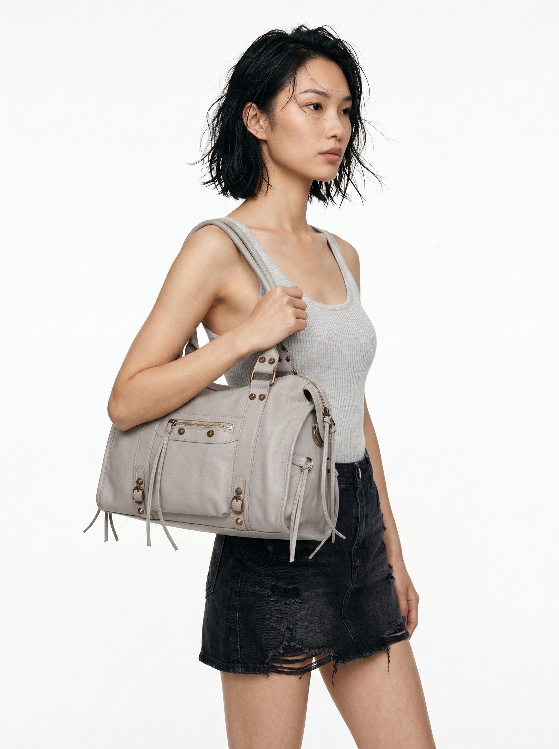 forty° Shopper, echt Leder, Made in Italy