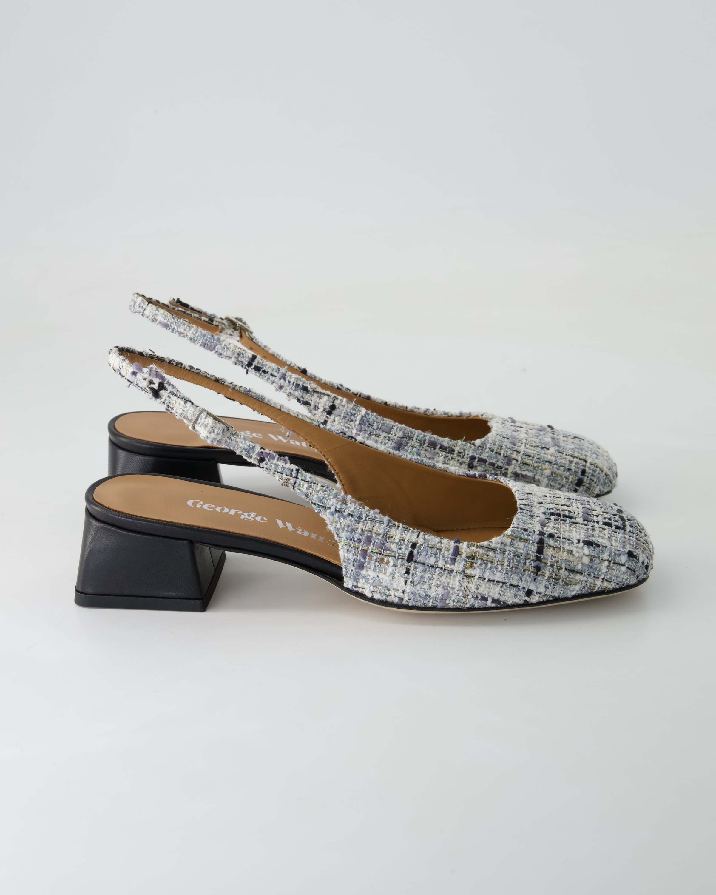 George Watts N2108-104 Slingpumps Obermaterial: Leder und Textil