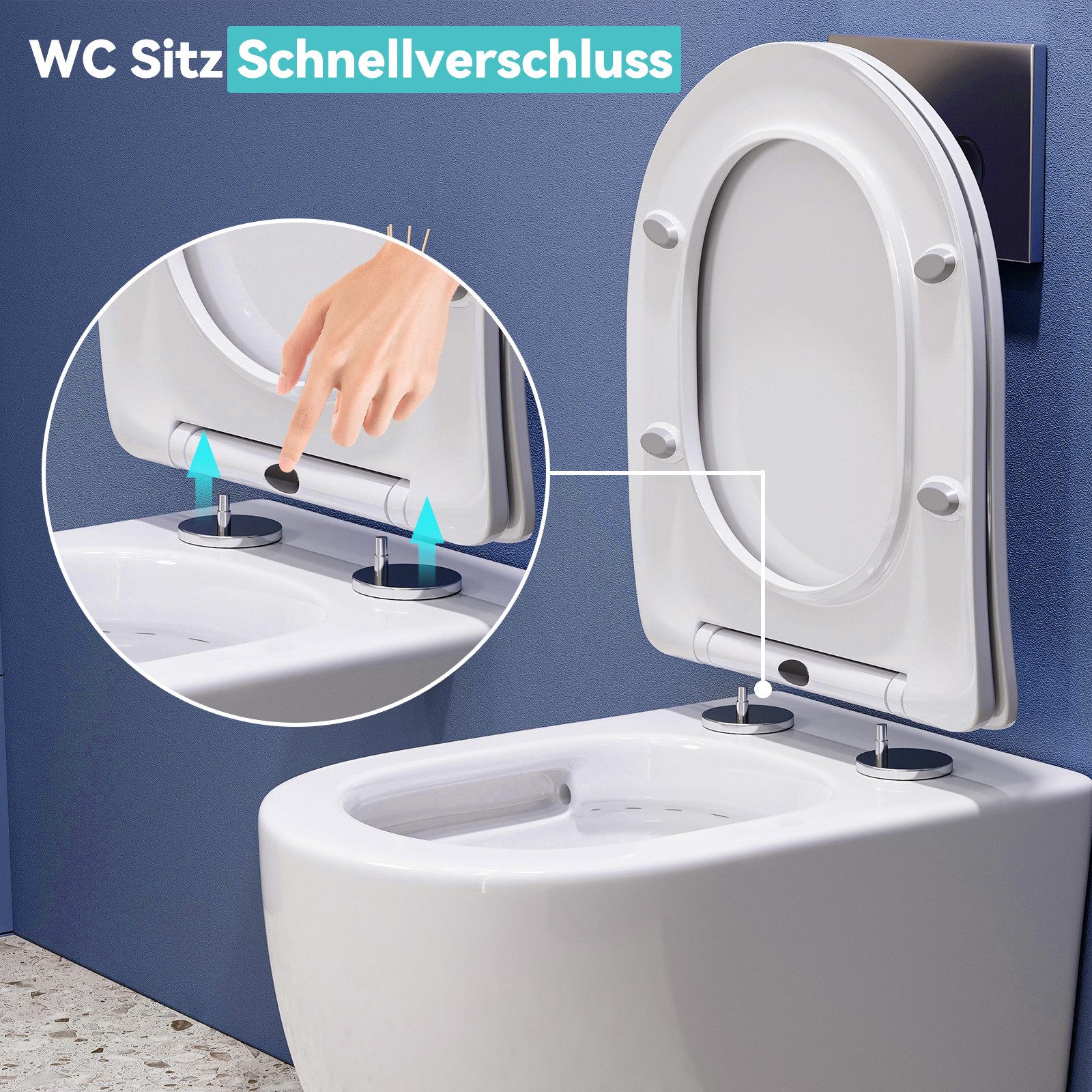 HOROW Tiefspül-WC Hänge WC Spülrandloses WC günstig online kaufen