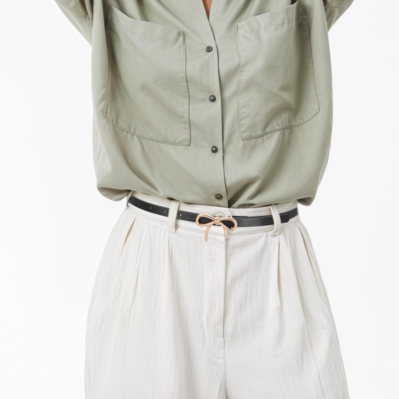 Coonoor Taillengürtel Einfarbiges Klassisches Elastischer Gürtel mit Schlei günstig online kaufen