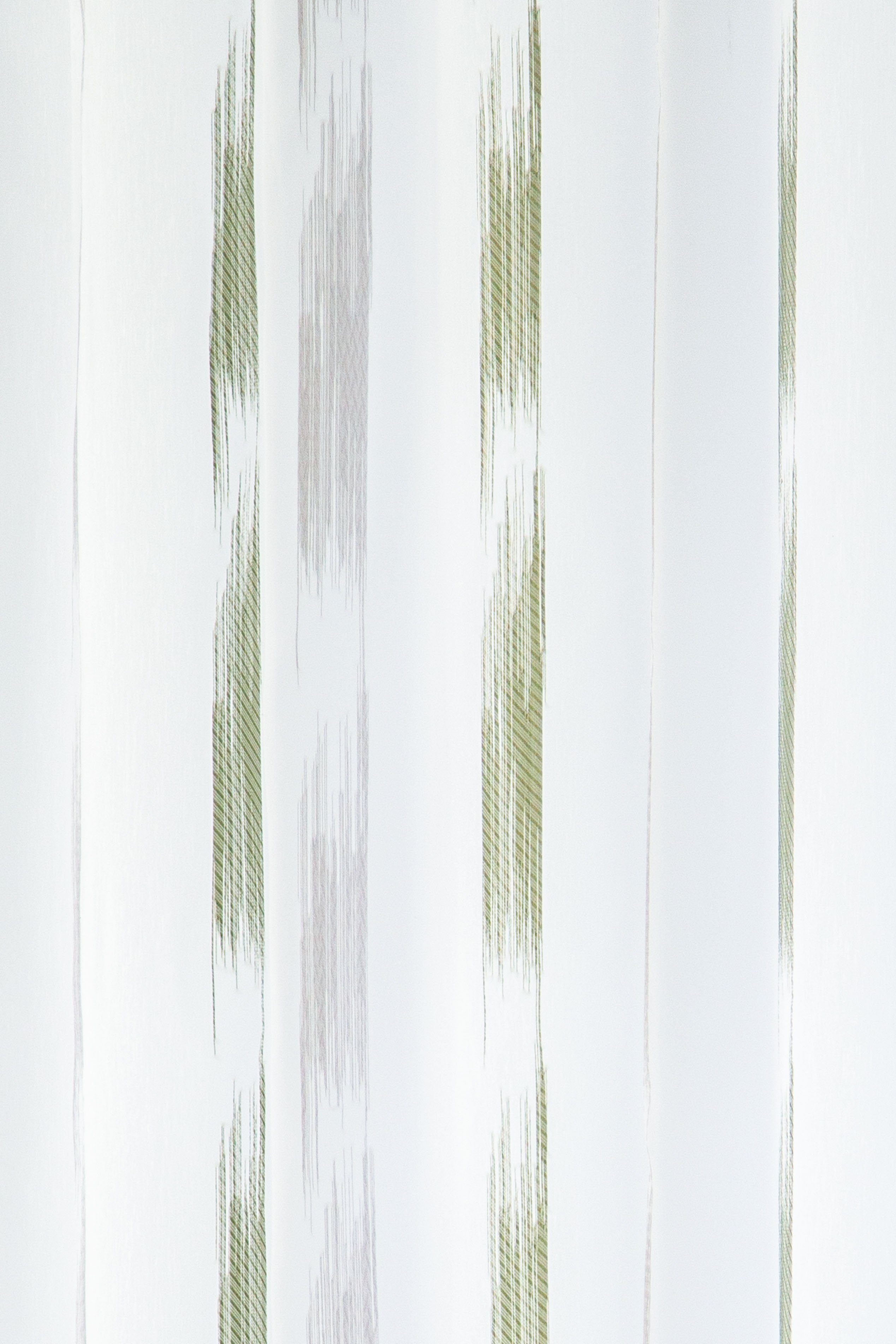 Gardine Steen, HOMING, Wohnzimmer grün St), transparent, Scherli, Farbverlauf, (1 verdeckte transparent, Streifen, Schlaufen