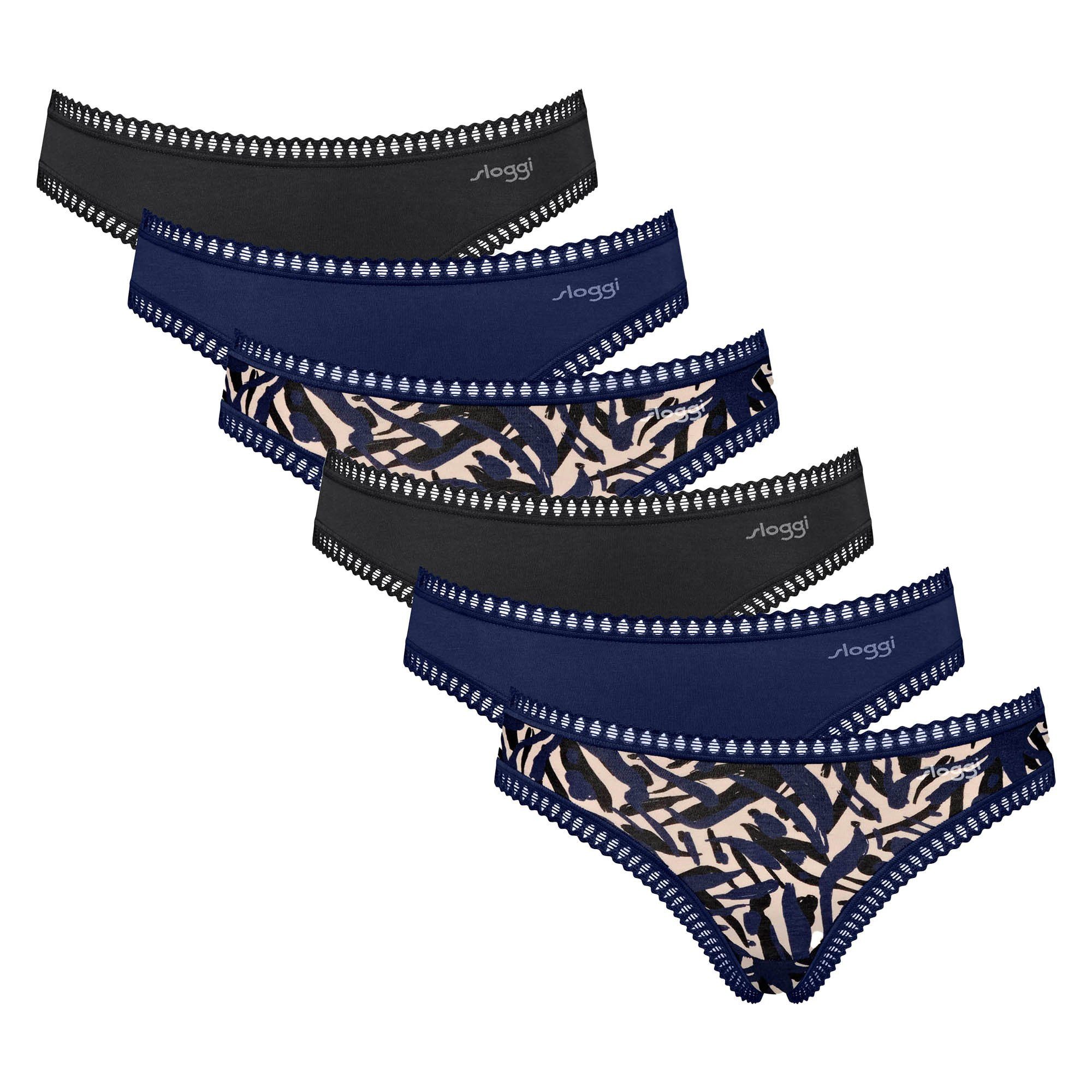 Slip Damen Slip 6er Pack Baumwolle GO Crush Mini C6P