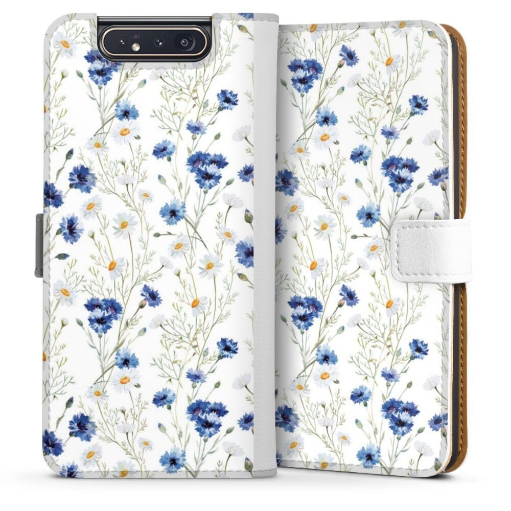 DeinDesign Handyhülle Muster Blume Blumen Flower Pattern 6, Samsung Galaxy A80 Hülle Handy Flip Case Wallet Cover