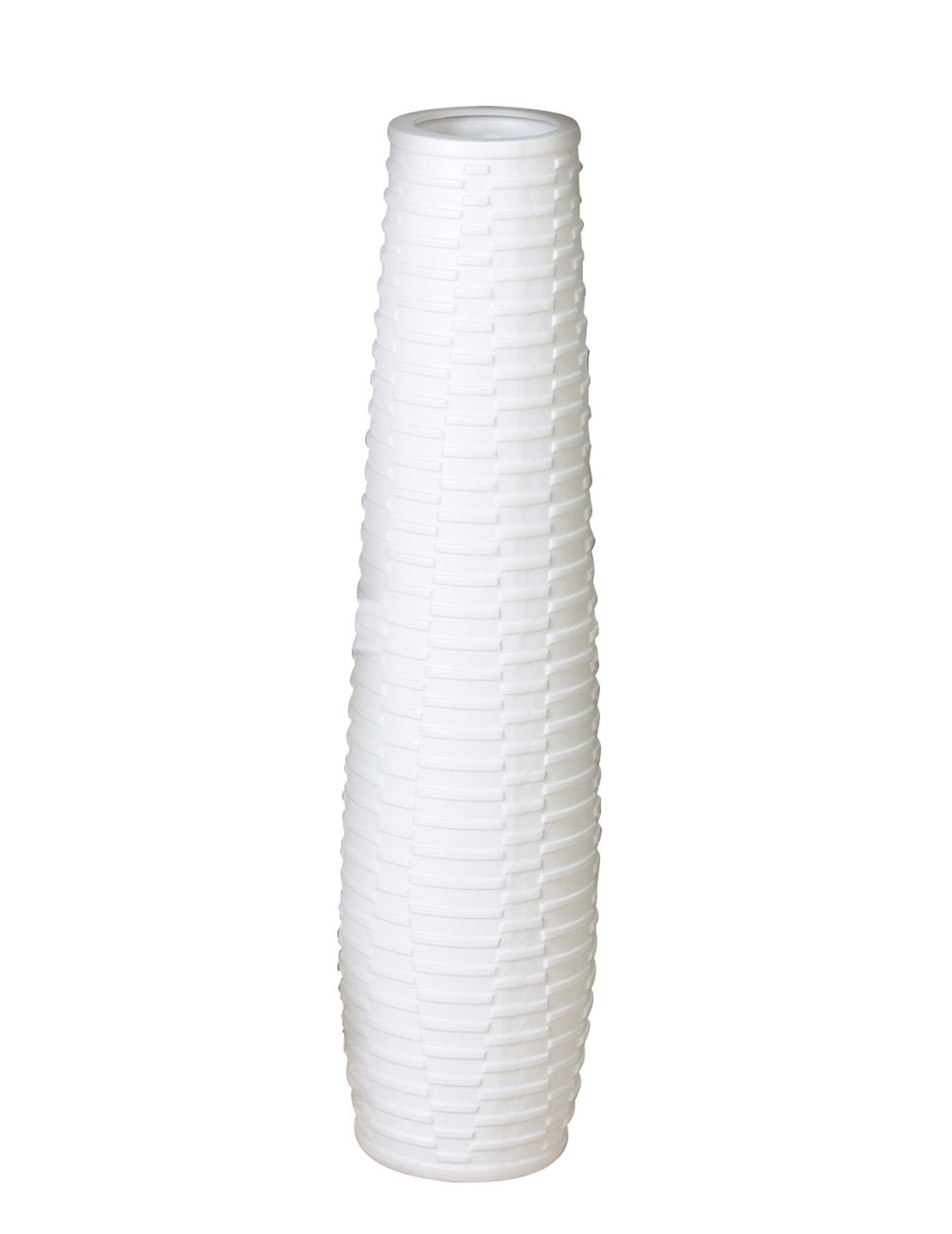 25cm D. GILDE - Vase GILDE weiß x Dekovase - H. 100cm Catania