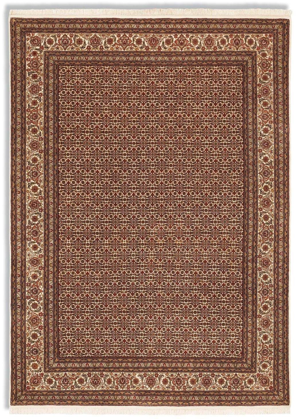 OCI DIE TEPPICHMARKE Läufer Cavari Herati, rechteckig, Höhe: 4 mm, hochwertig, handgeknüpft, mit Fransen, Wohnzimmer