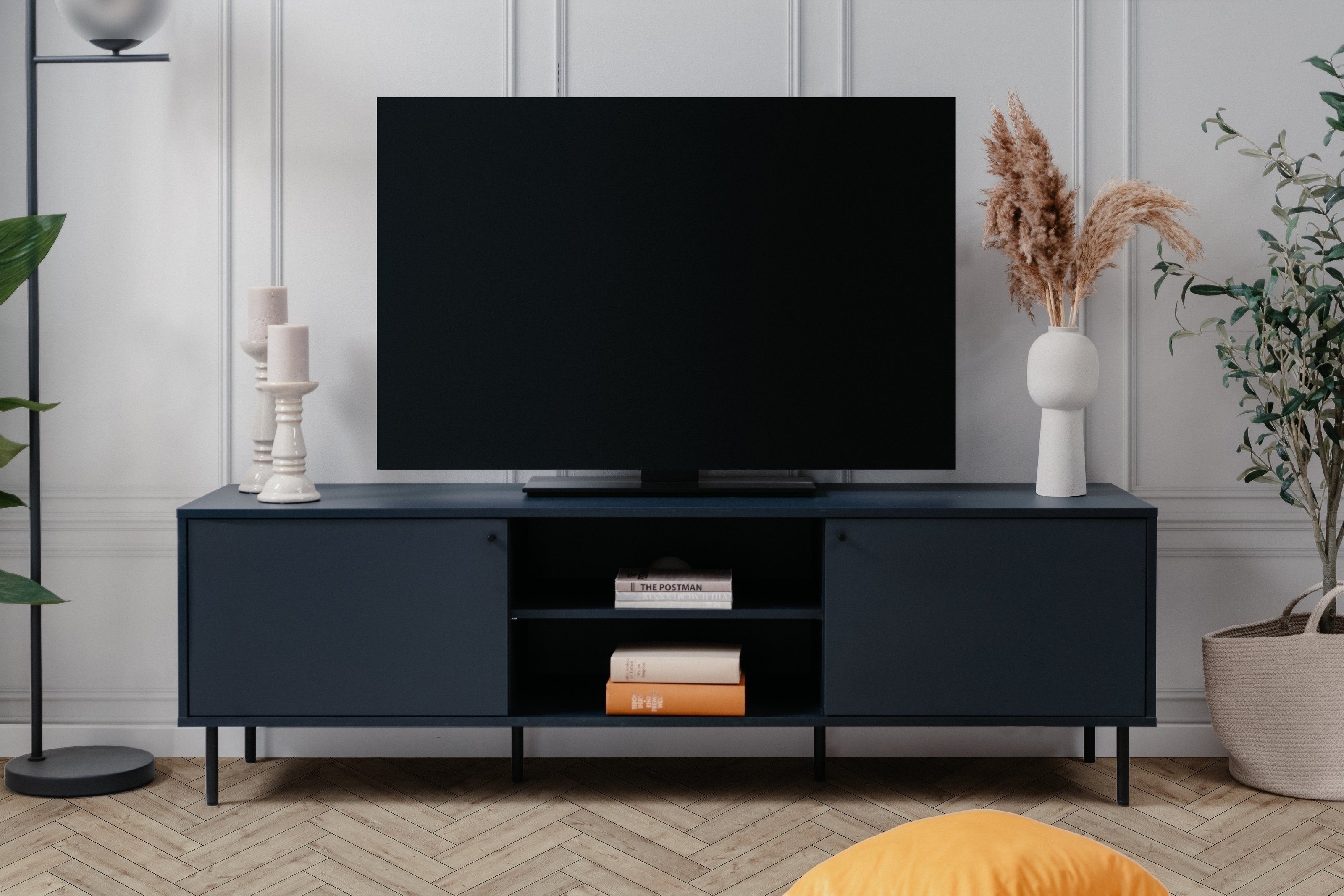 Finori TV-Board in Navy blau - 160x50x40cm (BxHxT)