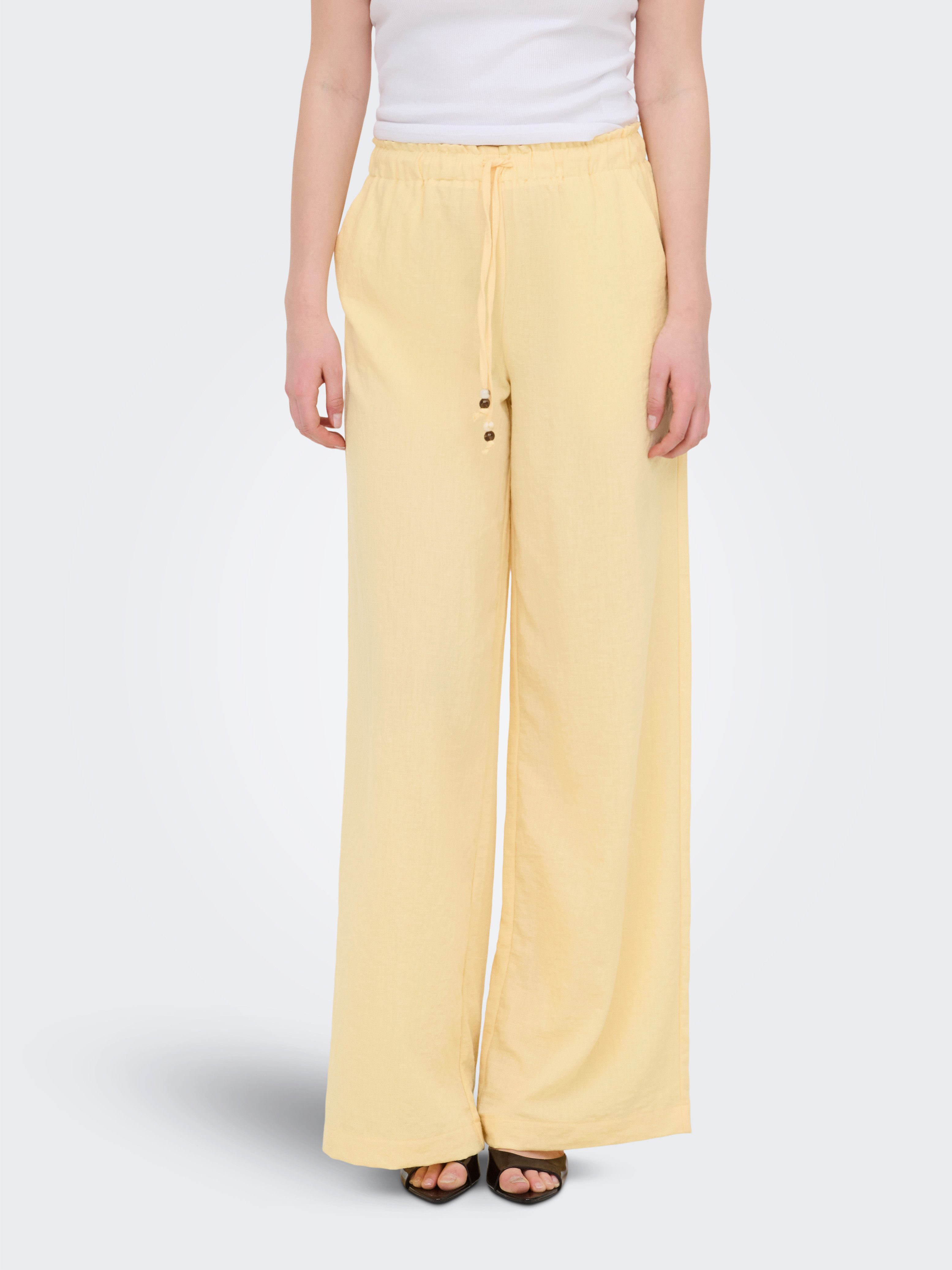 ONLY Schlupfhose ONLEMMIA MW PULL-UP X-WIDE PANT PNT Materialmix, Regular Waist