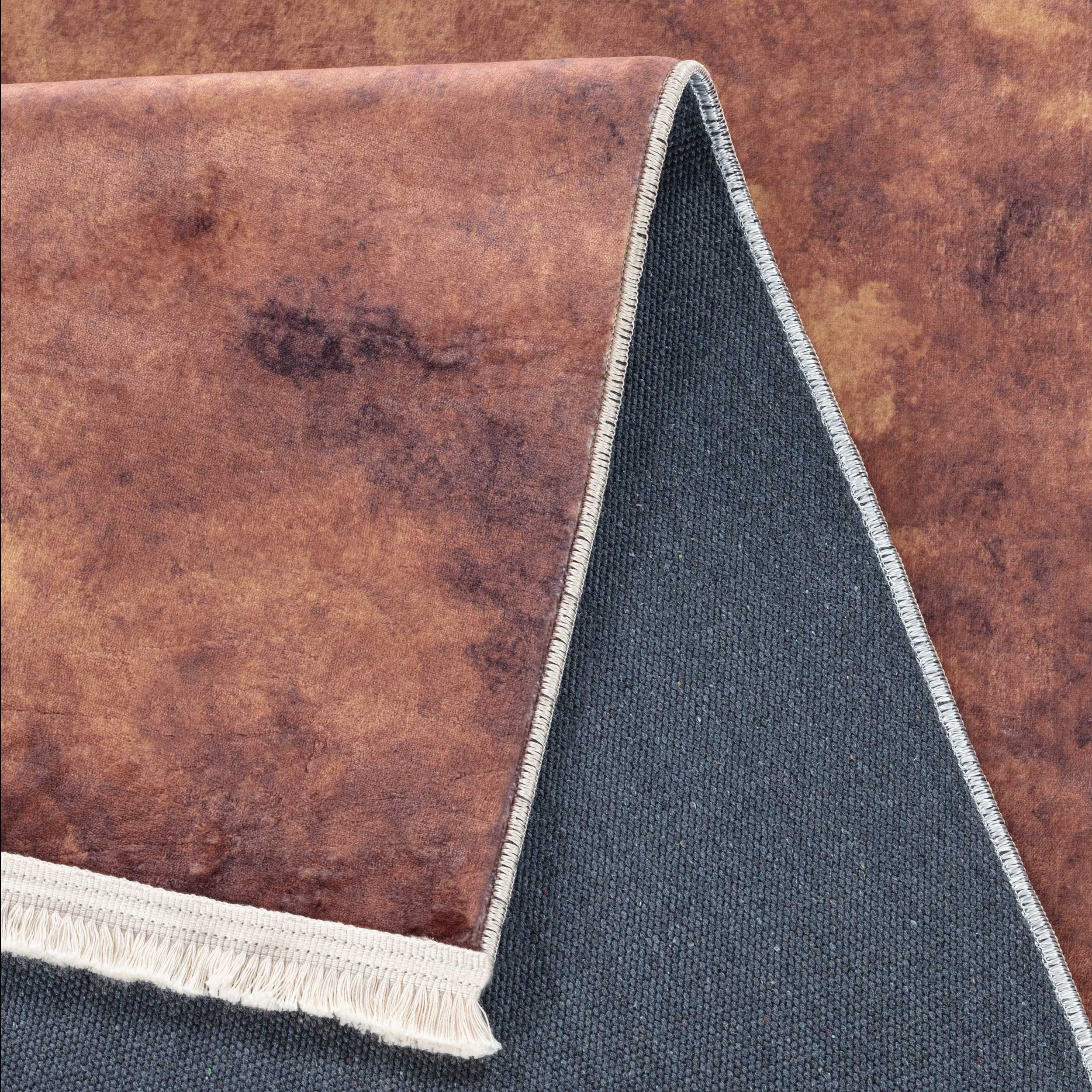 Teppich Sioda, Sehrazat, 8 braun Seiden-Optik,mit rechteckig, mm, Höhe: Glanz rutschfest,Pflegeleicht weichem Garn