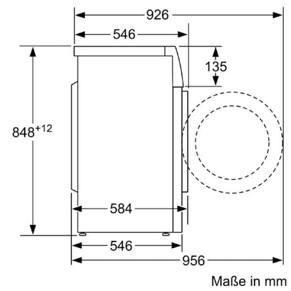 7kg BOSCH freistehend Waschmaschine B U/Min 2 Serie Frontlader WAJ280F1 EEK: 1400