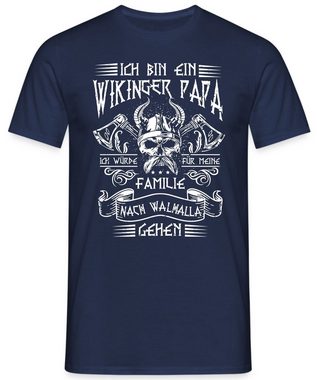 Quattro Formatee Kurzarmshirt Wikinger Valhalla Viking - Papa Vatertag Vater Herren T-Shirt (1-tlg)