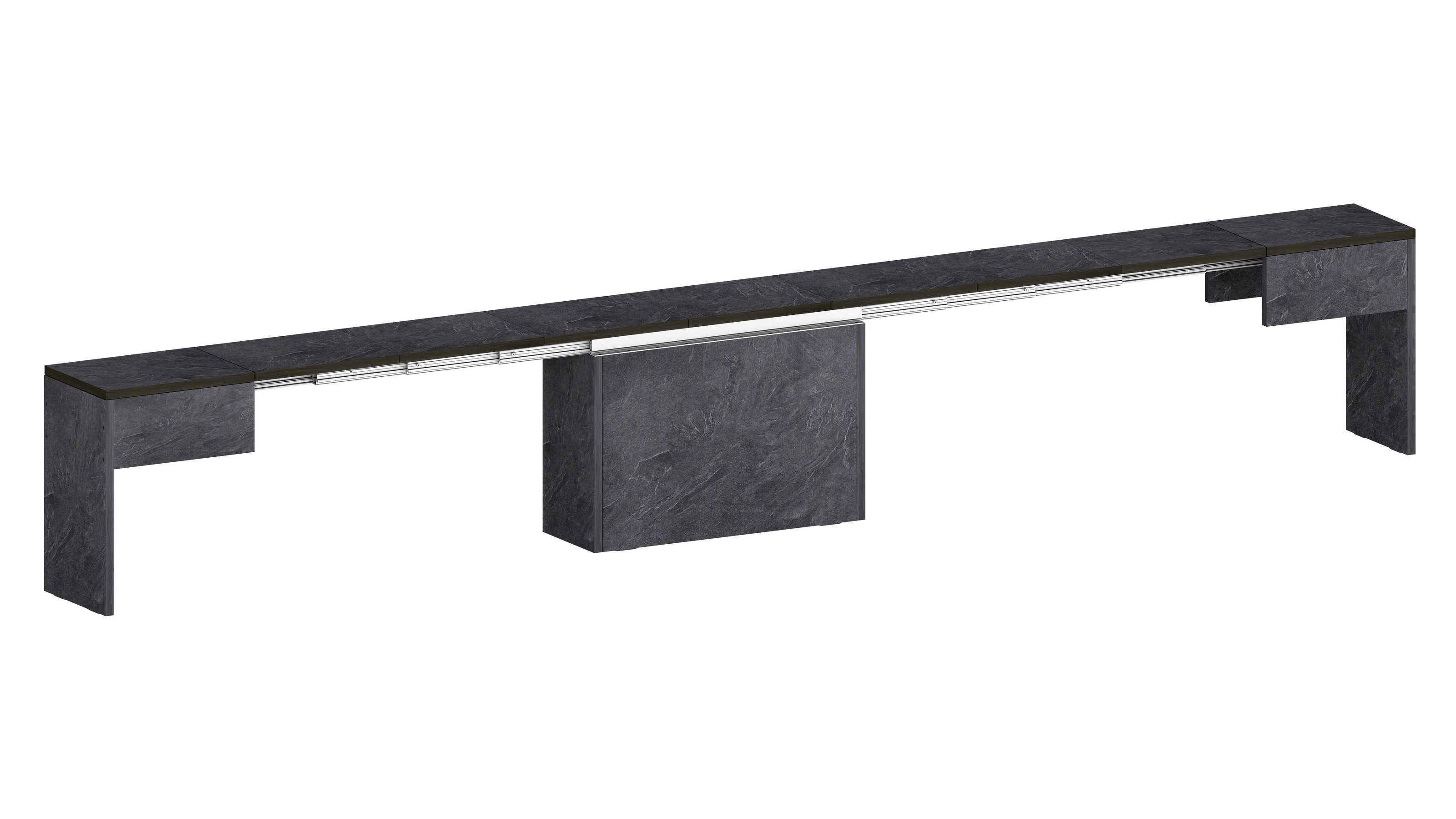 freiraum Essbank Pachino, in Schiefer - 66/290x45x25cm (BxHxT)