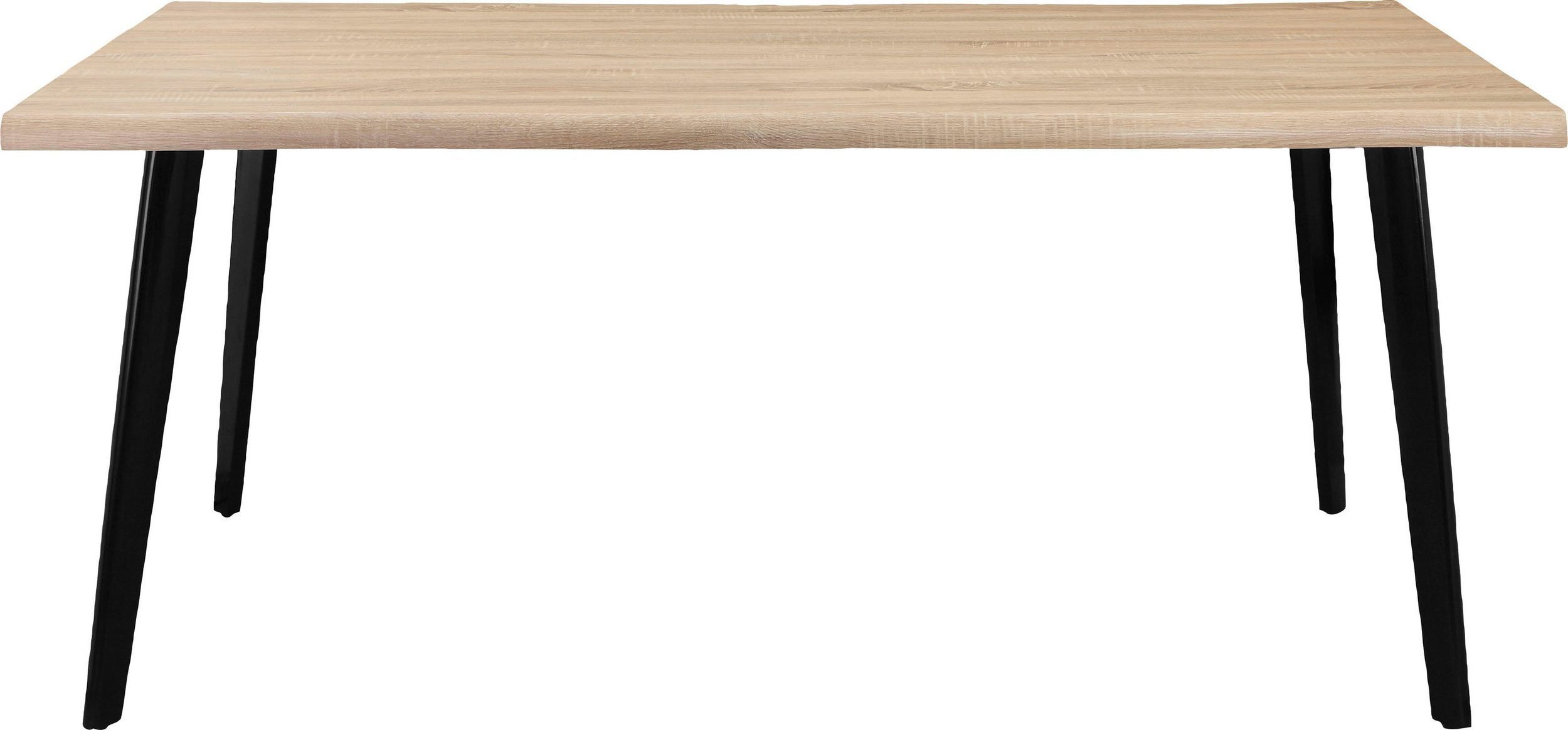 loft24 Esstisch Alexandra, Eiche Optik mit Metallbeinen, Breite 180 cm