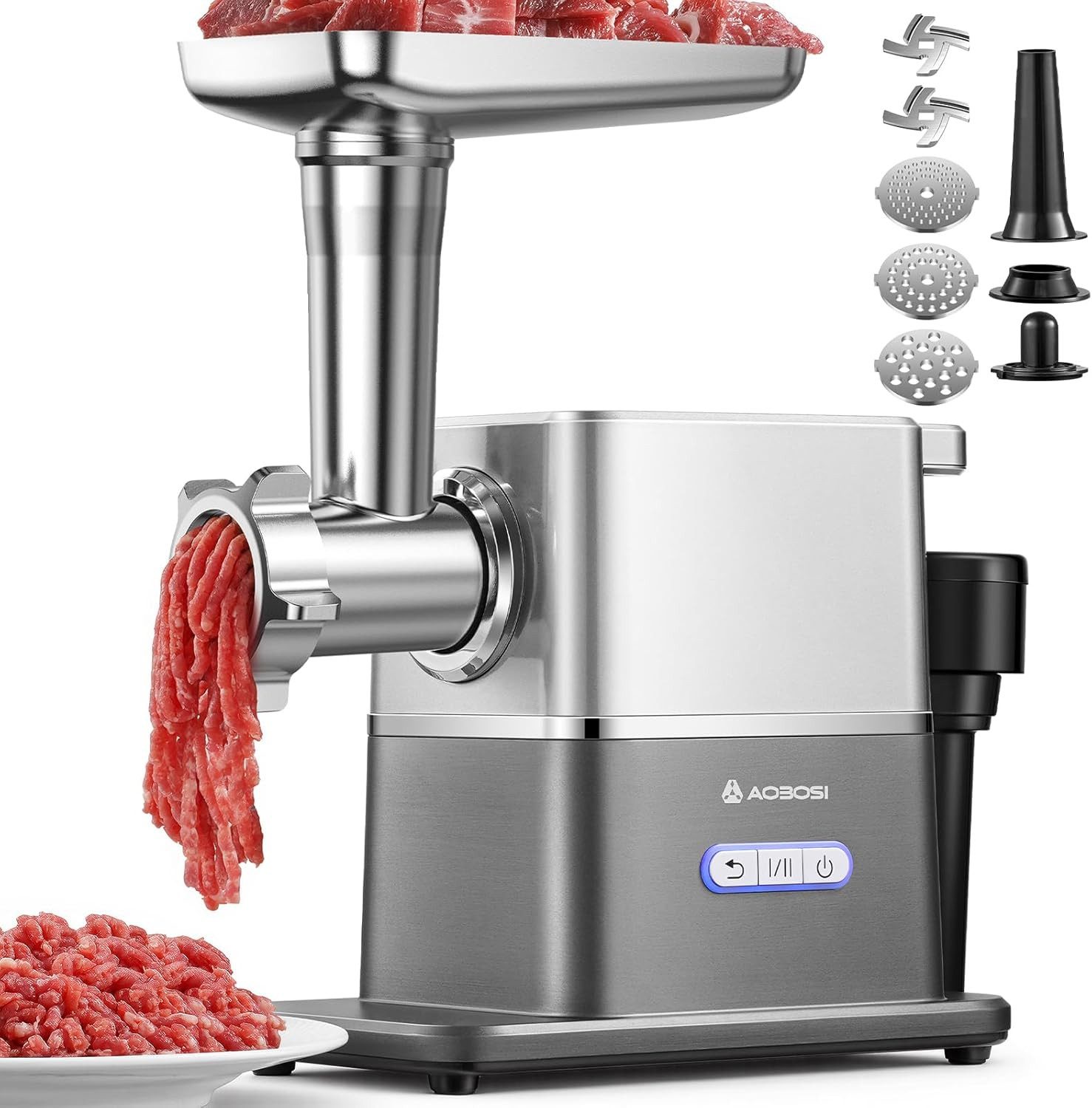 AMZCHEF Fleischwolf CE-MG76OT10C-400-SG