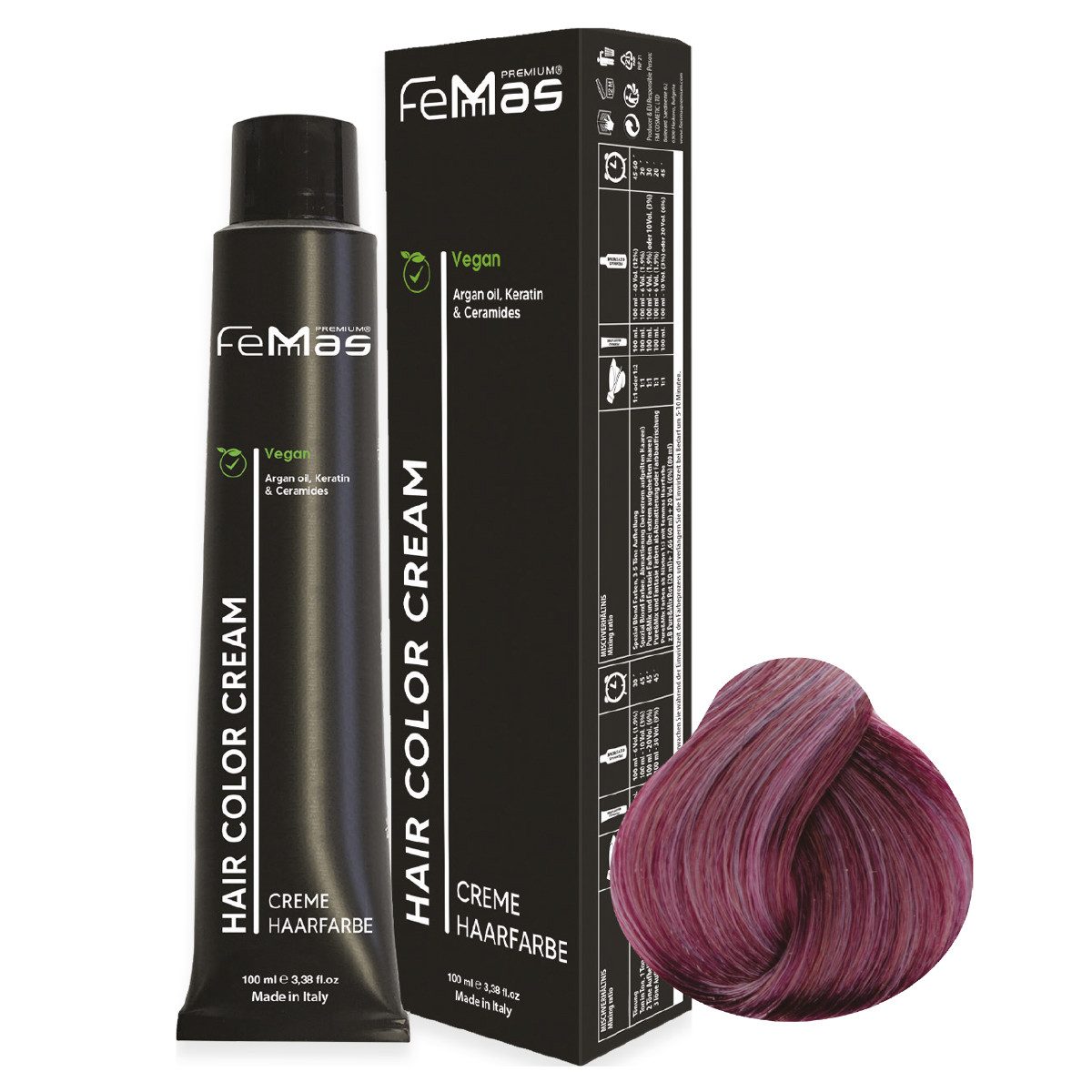Femmas Premium Haarfarbe FemMas Hair Color Cream 100ml, 1-tlg.