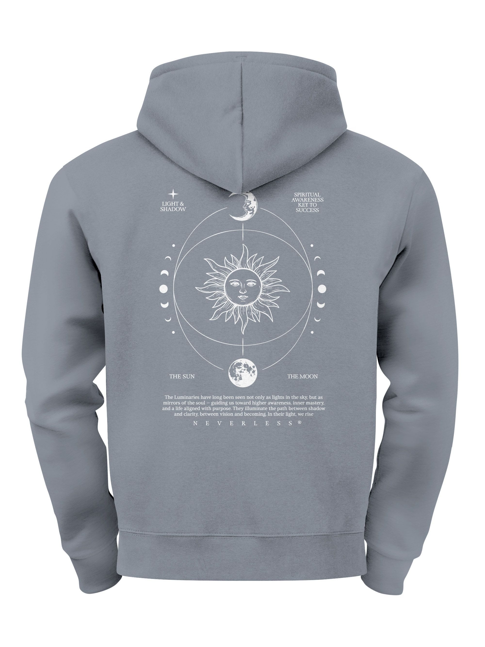 Hoodie Herren Hoodie Backprint Sun & Moon, Kapuzensweatshirt mit Sonne Mond