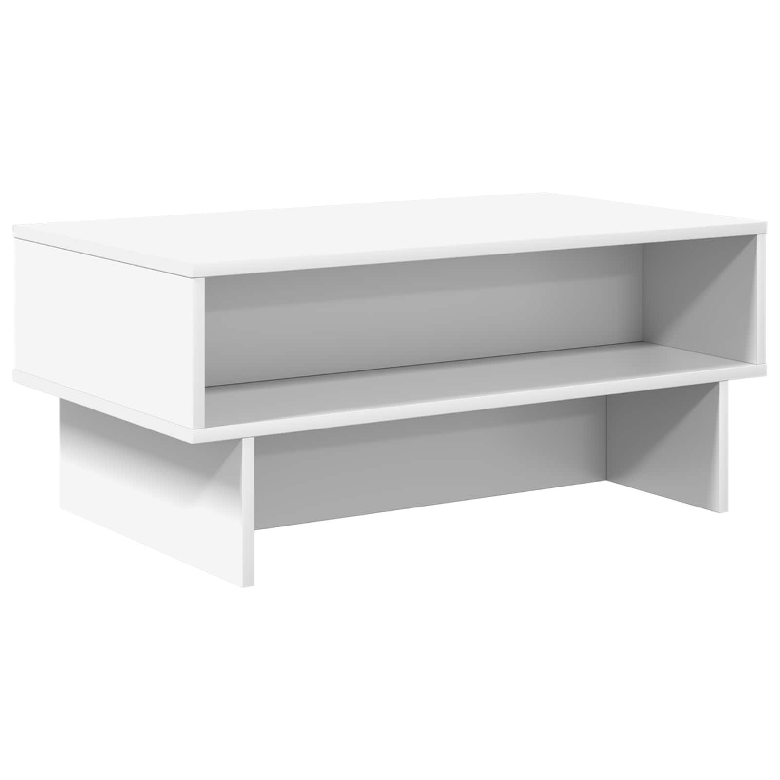 Couchtisch Couchtisch Weiß 80 x 46 x 35 cm Holzwerkstoff