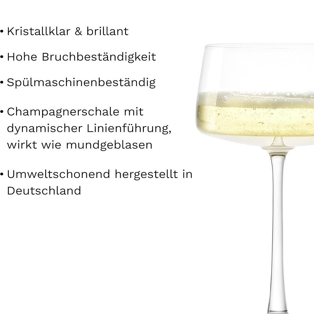Stölzle Sektglas Stölzle Lausitz Power Champagnerschale 6er Set, Glas – Bild 5 von 5