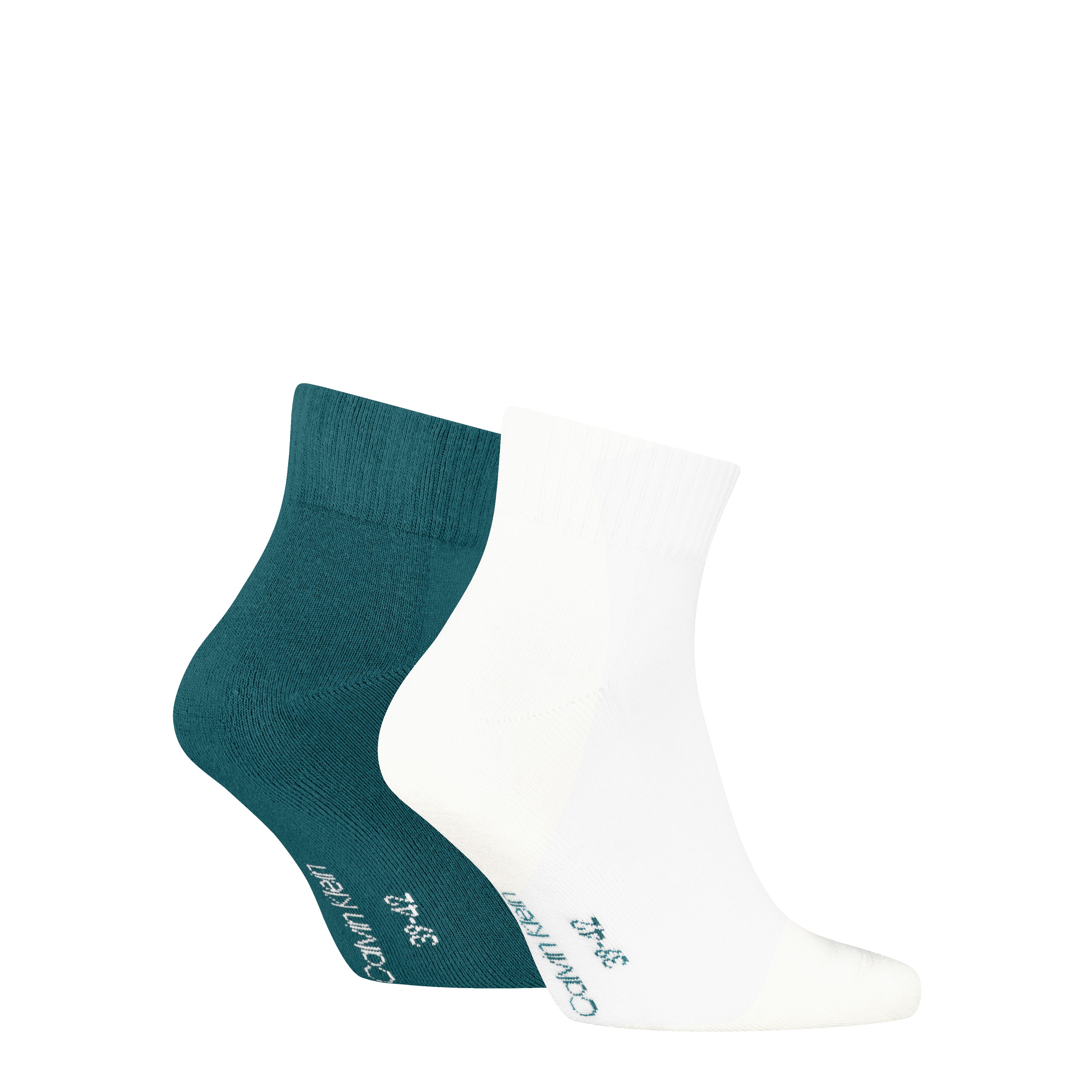 Calvin Klein Jeans Kurzsocken CKJ MEN QUARTER 2P MONOGRAM (2 Paar) mit dezenter Logostickerei, komfortable Frotteesohle
