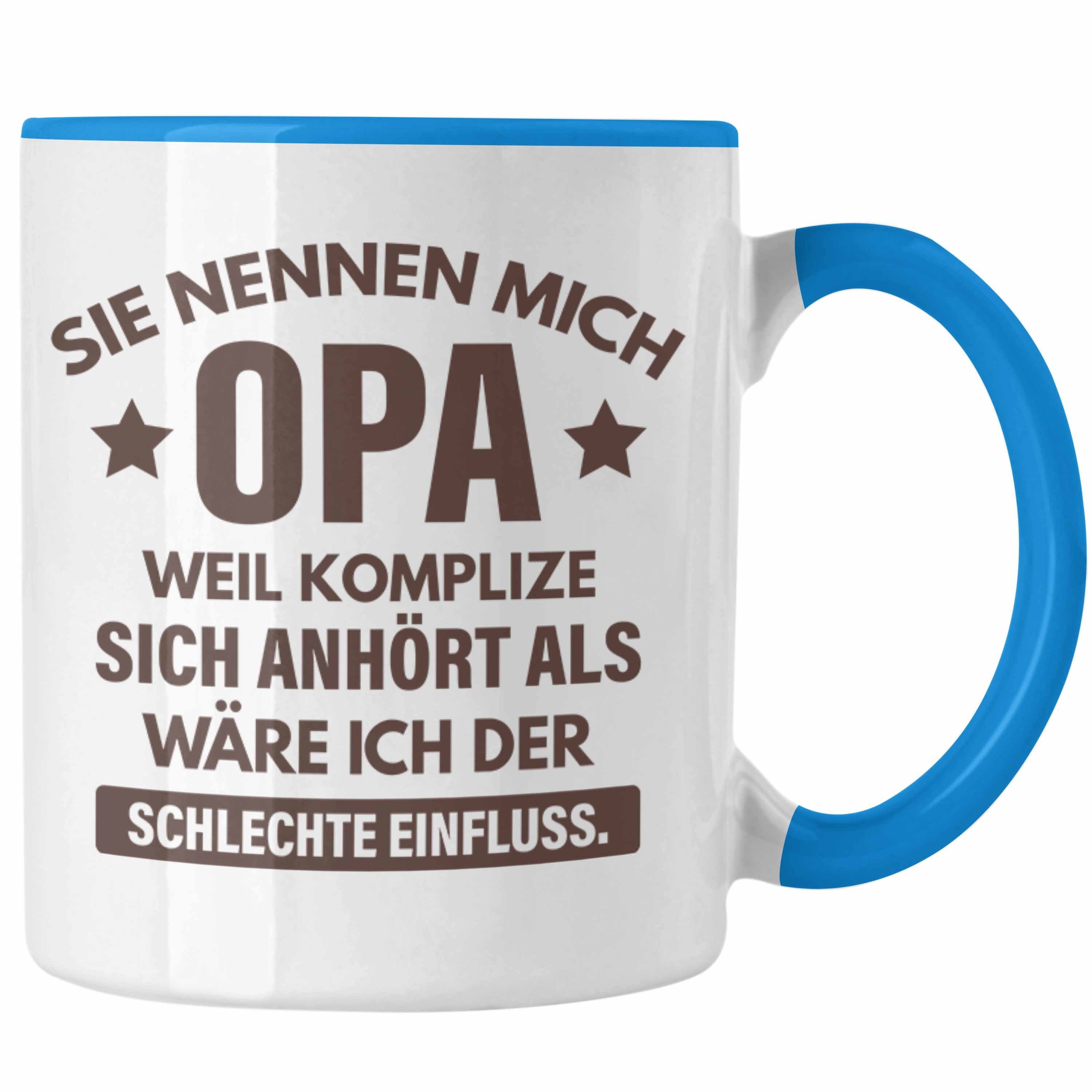 Trendation Tasse Trendation - Lustige Tasse Opa Geschenke Großvater Vatertag Geburtstag Kaffeetasse mit Spruch für Opa Weiss