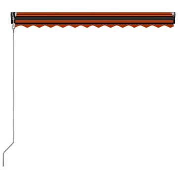 vidaXL Markise Automatisch Einziehbare Markise 300 x 250 cm Orange und Braun
