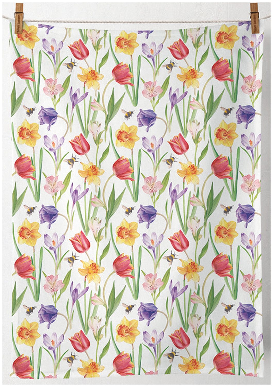 Ambiente® Geschirrtuch Flowers in spring, (1-tlg., 1-teilig), Geschirrtücher ca.50x70cm Baumwolle
