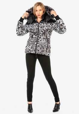 Cipo & Baxx Steppjacke mit modischem Allover-Print