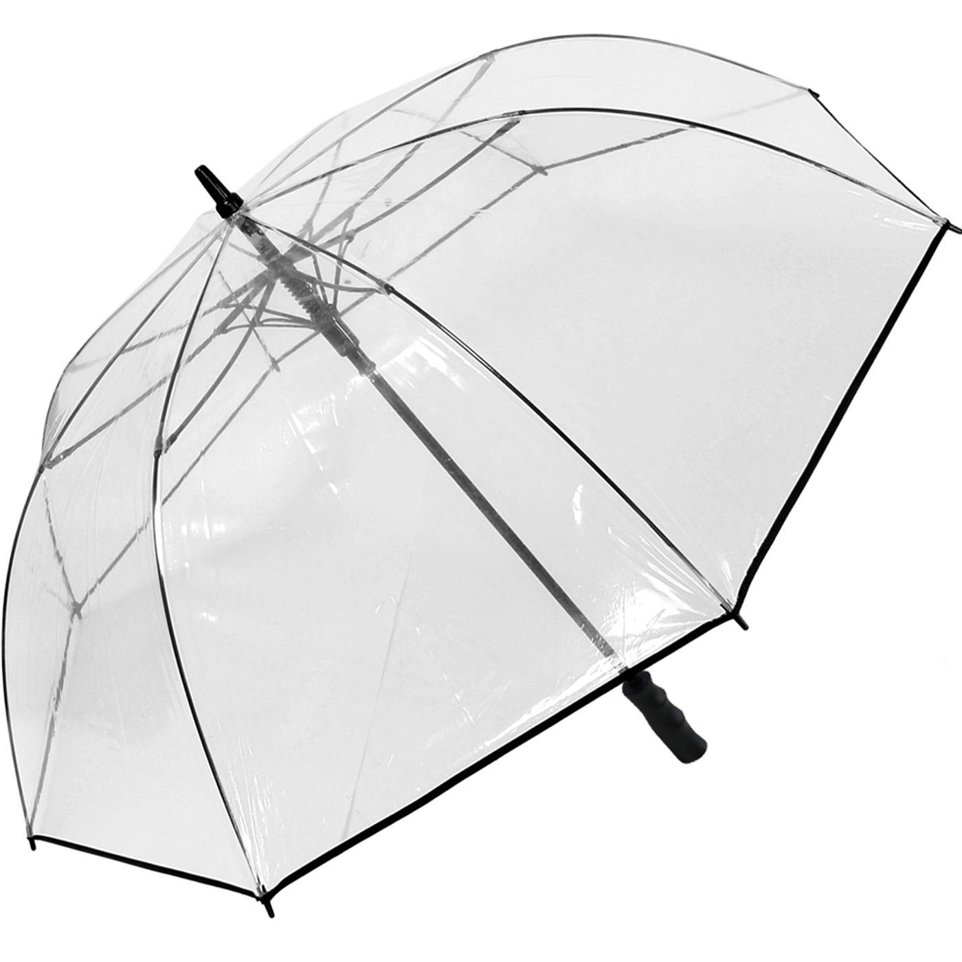 RAIN Langregenschirm Golfschirm extra-groß Automatik extra HAPPY gross, XXL transparent