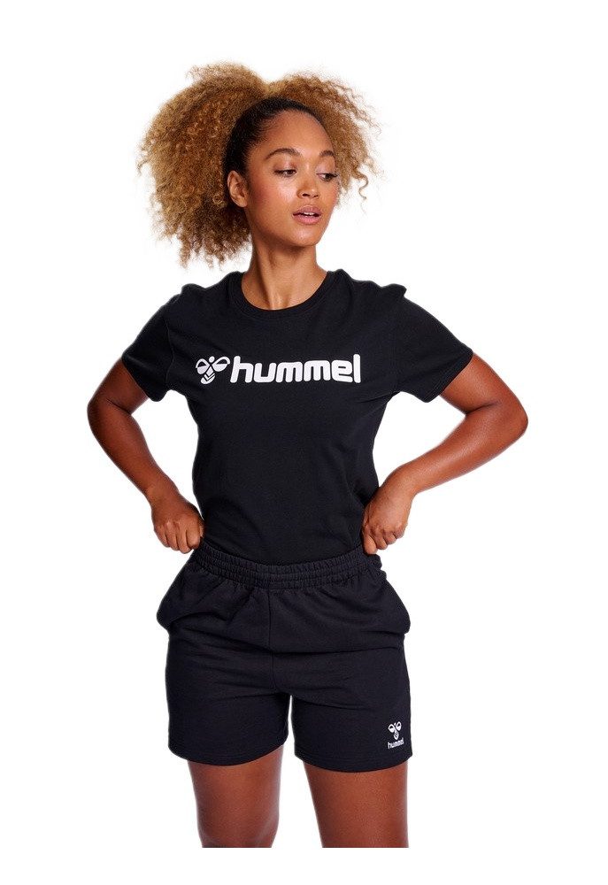 hummel Kurzarmshirt Sport/Freizeit-Shirt hmlGO 2.0 Logo (Bio-Baumwolle) Kurzarm schwarz