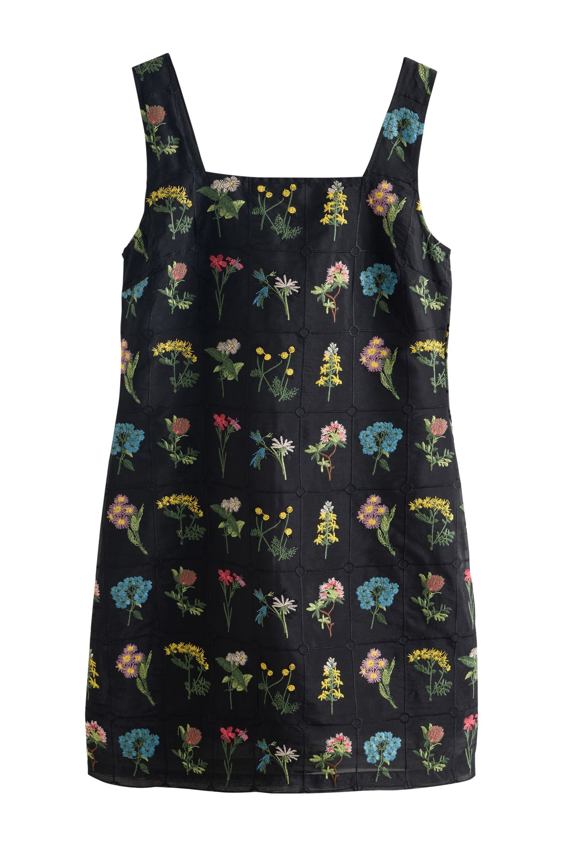 Next Minikleid Mini-Etuikleid mit Blumen-Stickerei (1-tlg)