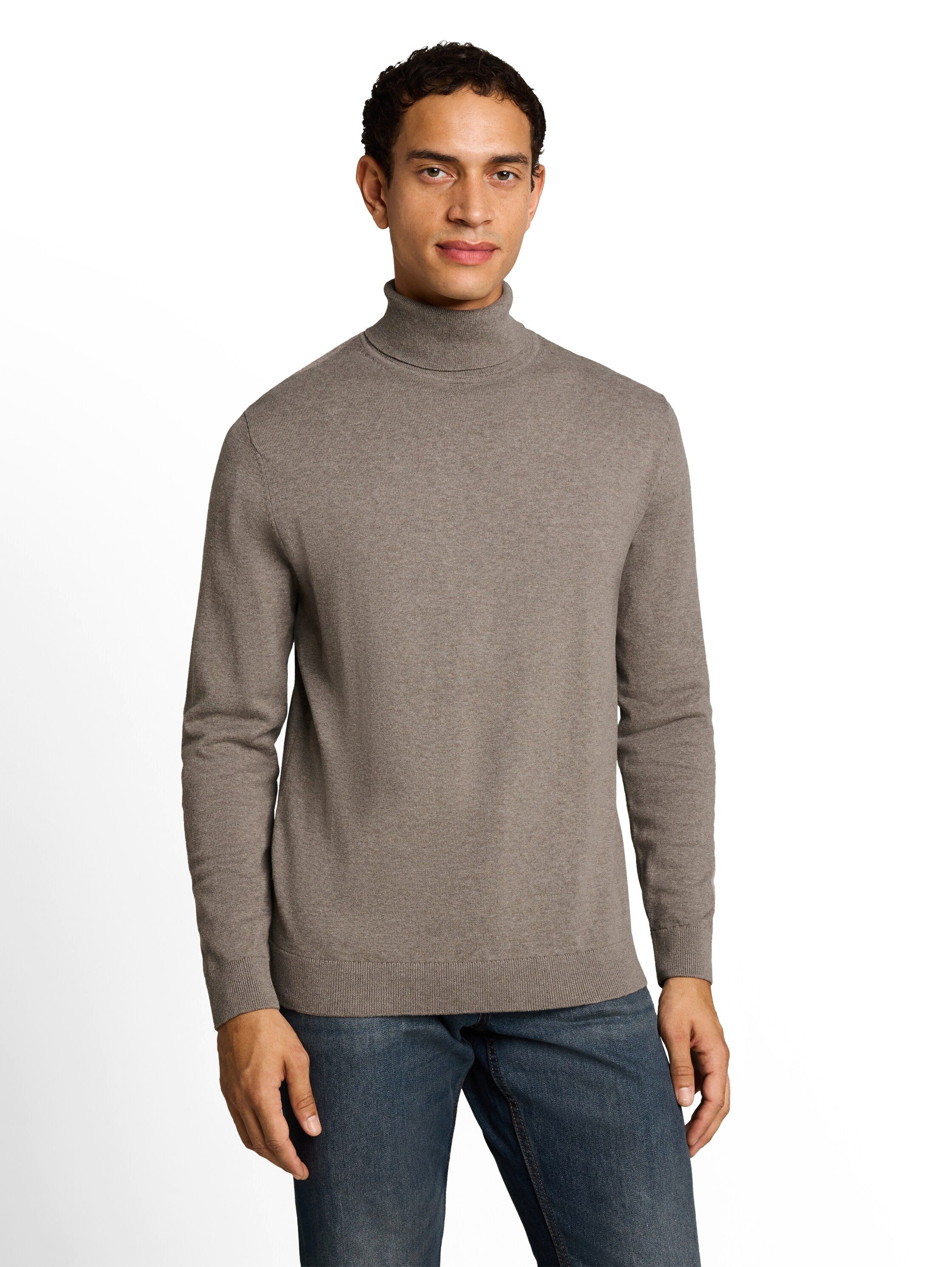 TOM TAILOR Rollkragenpullover im Strick-Design