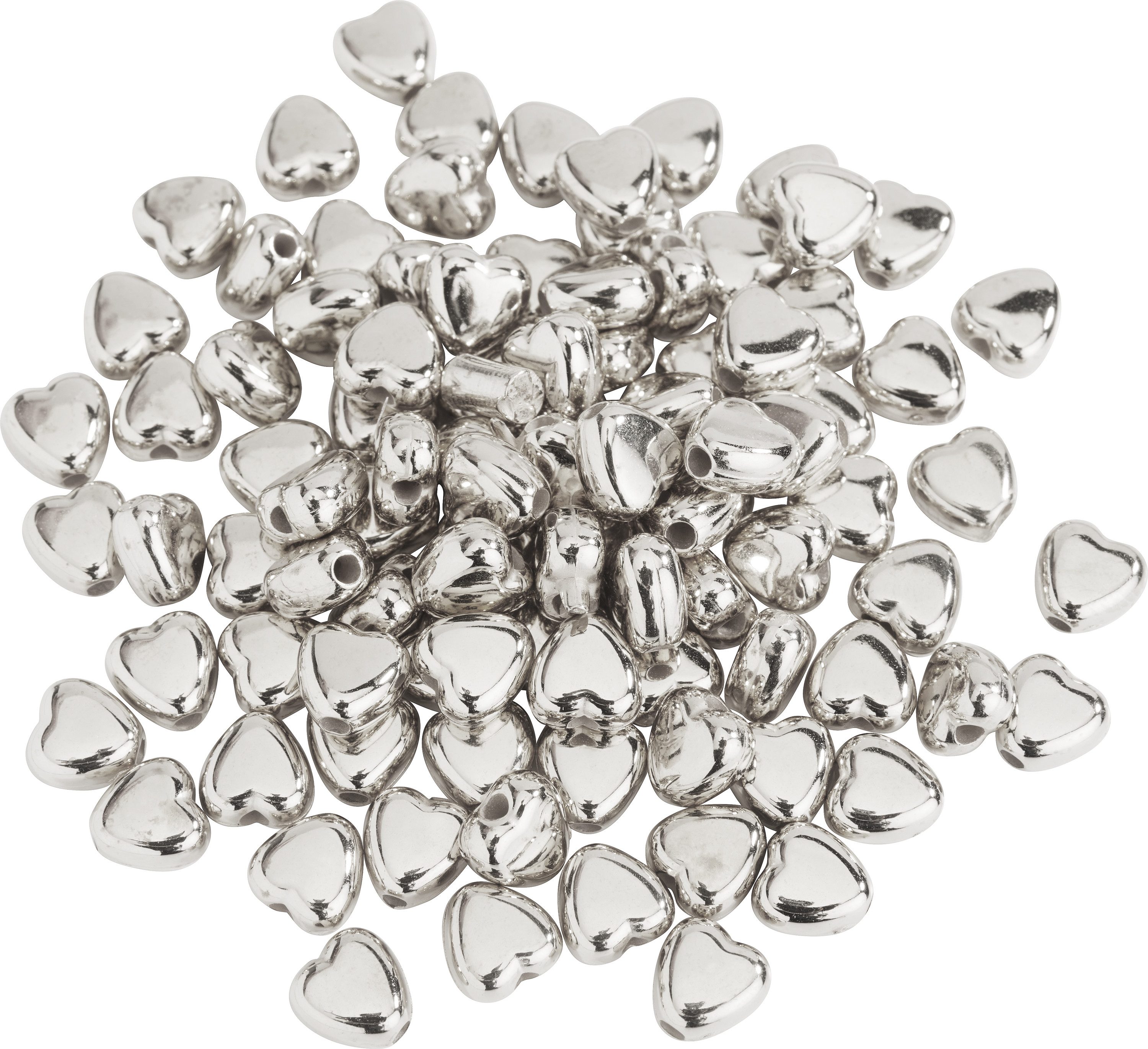 Pracht Bastelperlen Kunststoffperlen Herzen, 6mm