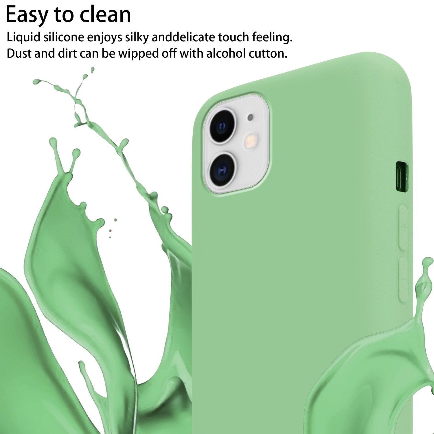 Cadorabo Handyhülle für iPhone 11 Kette Apple iPhone 11, TPU Silikon Handy Schutzhülle - Hülle - Liquid Style - mit Handykette